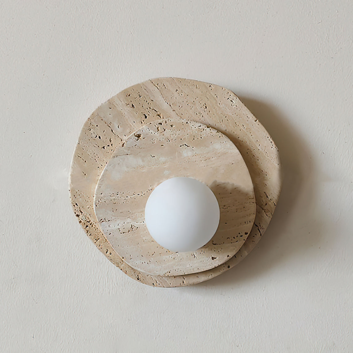 Tavinielle aplique de pared travertino Estética Wabi-sabi