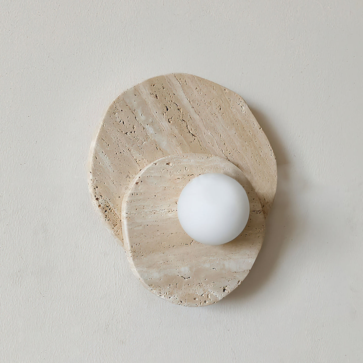 Tavinielle aplique de pared travertino Estética Wabi-sabi