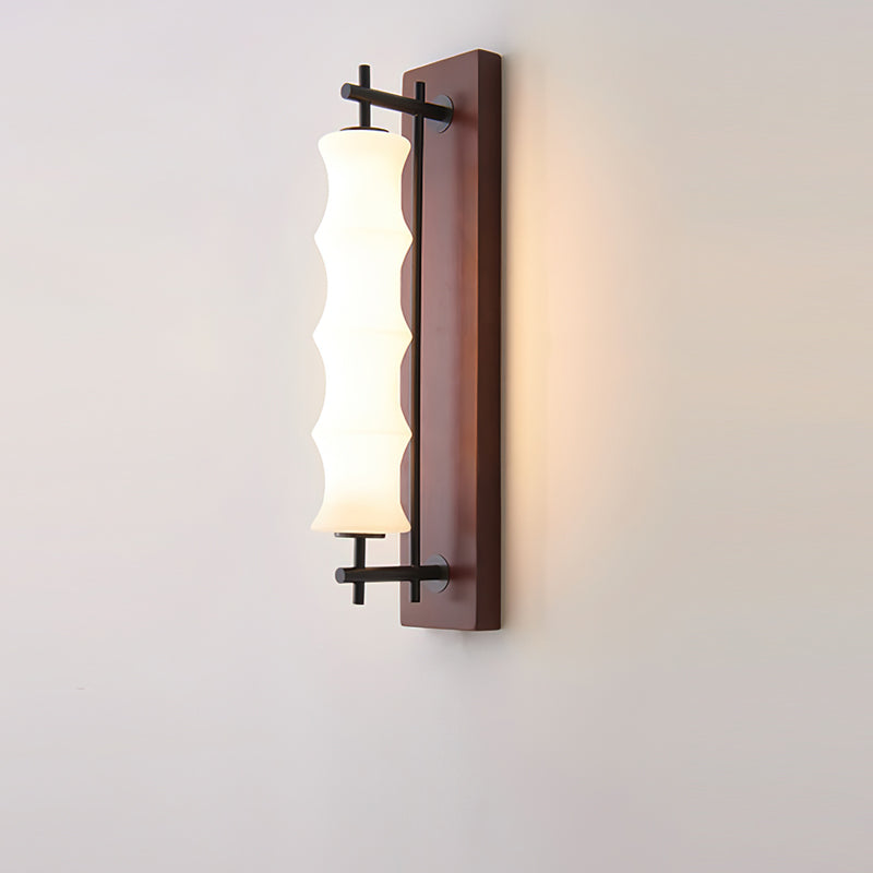 Eireelia aplique de pared con pantalla de vidrio ondulado