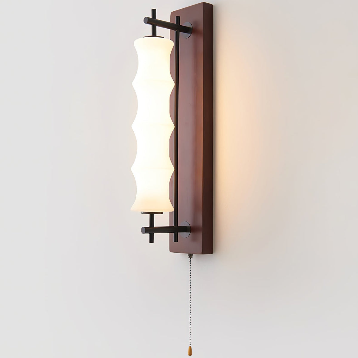 Eireelia aplique de pared con pantalla de vidrio ondulado