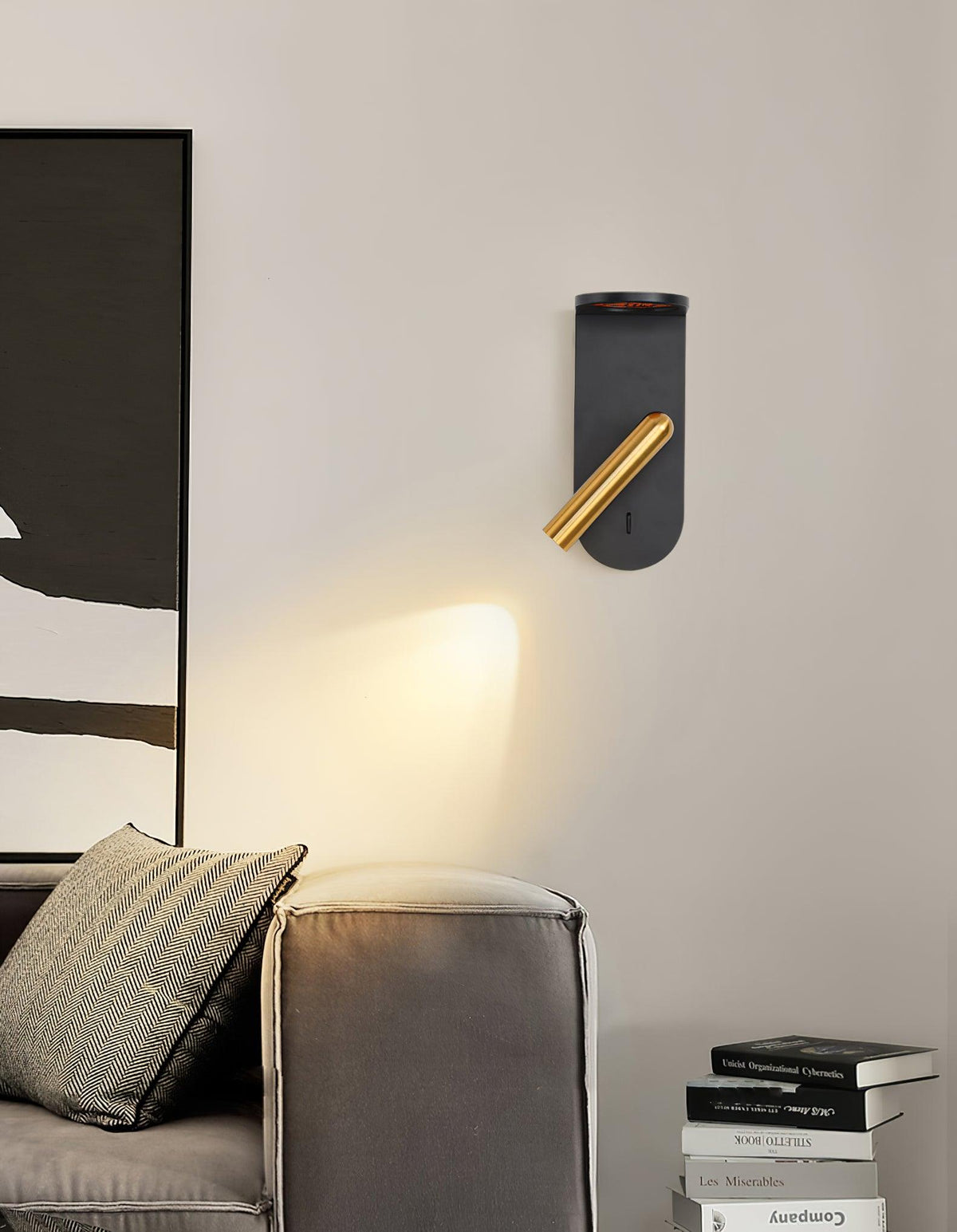 Caloaria aplique de pared LED con interruptor ON/OFF