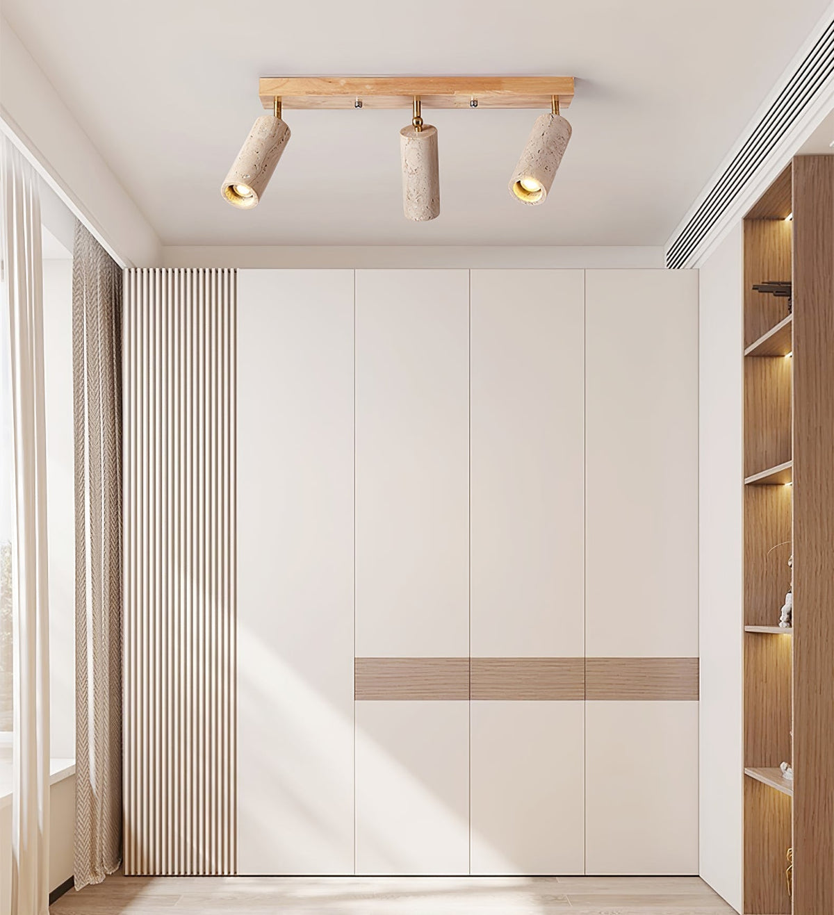 Tavalette lámpara de techo Multi-Cilindro travertino
