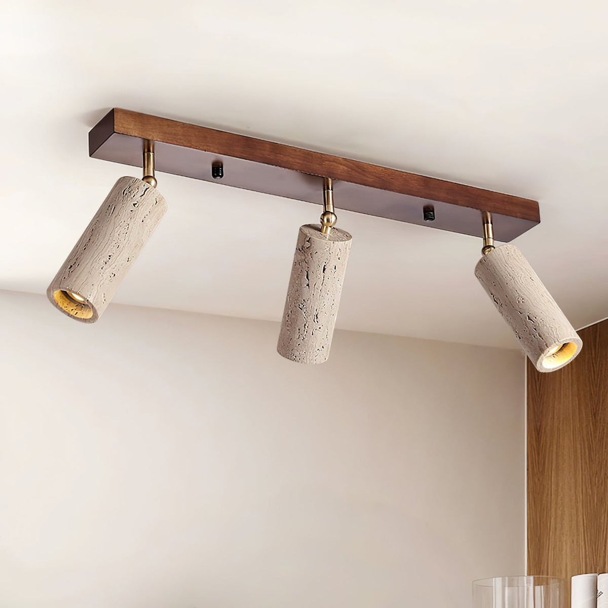 Tavalette lámpara de techo Multi-Cilindro travertino
