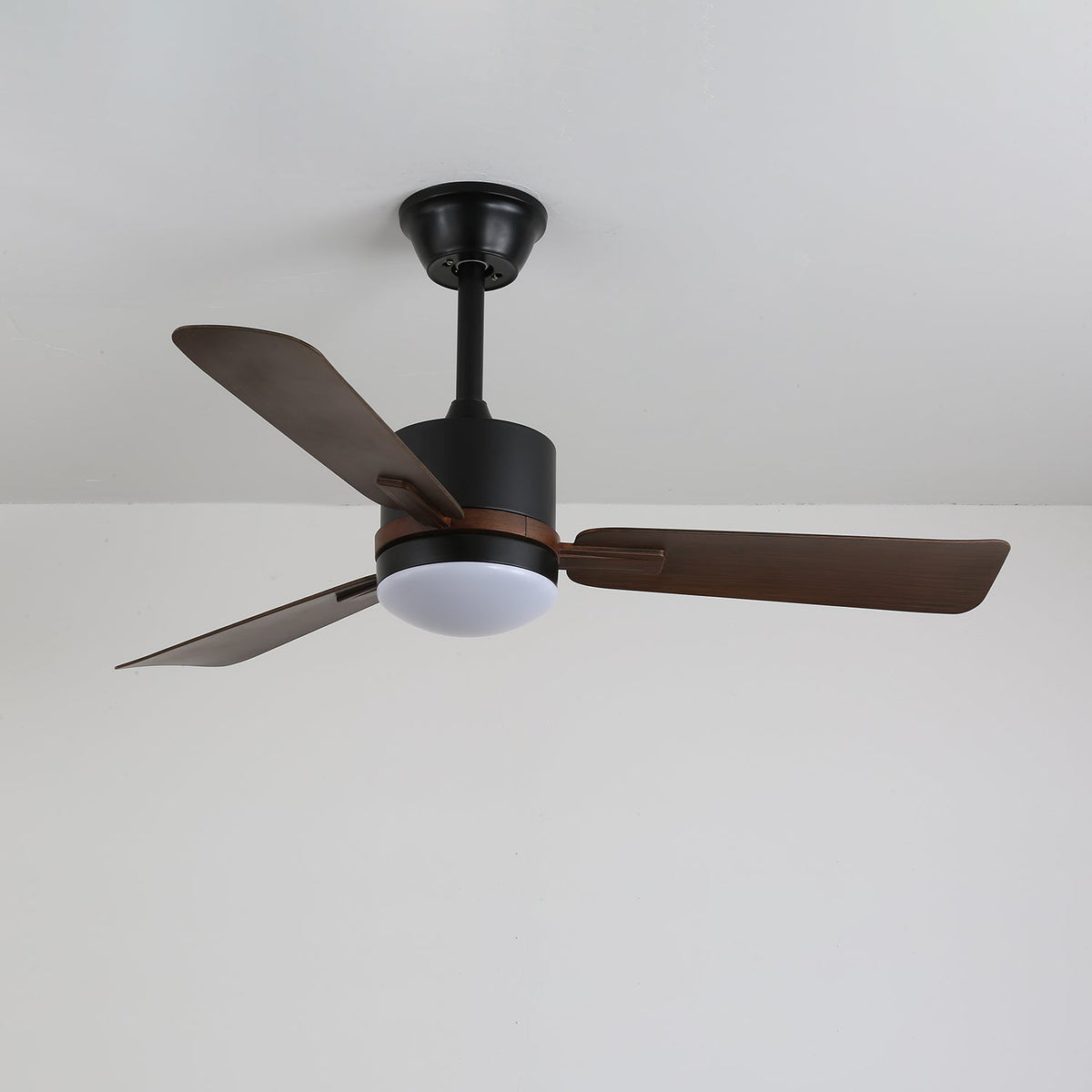 Zeyra ventilador de techo con luz moderno de madera de nogal