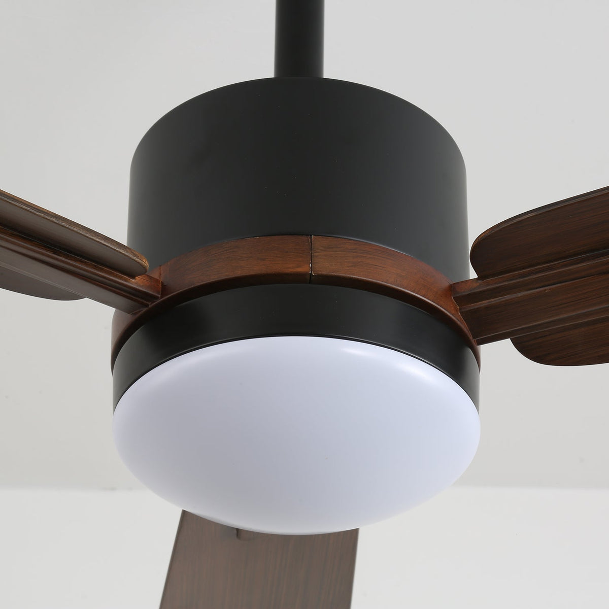 Zeyra ventilador de techo con luz moderno de madera de nogal