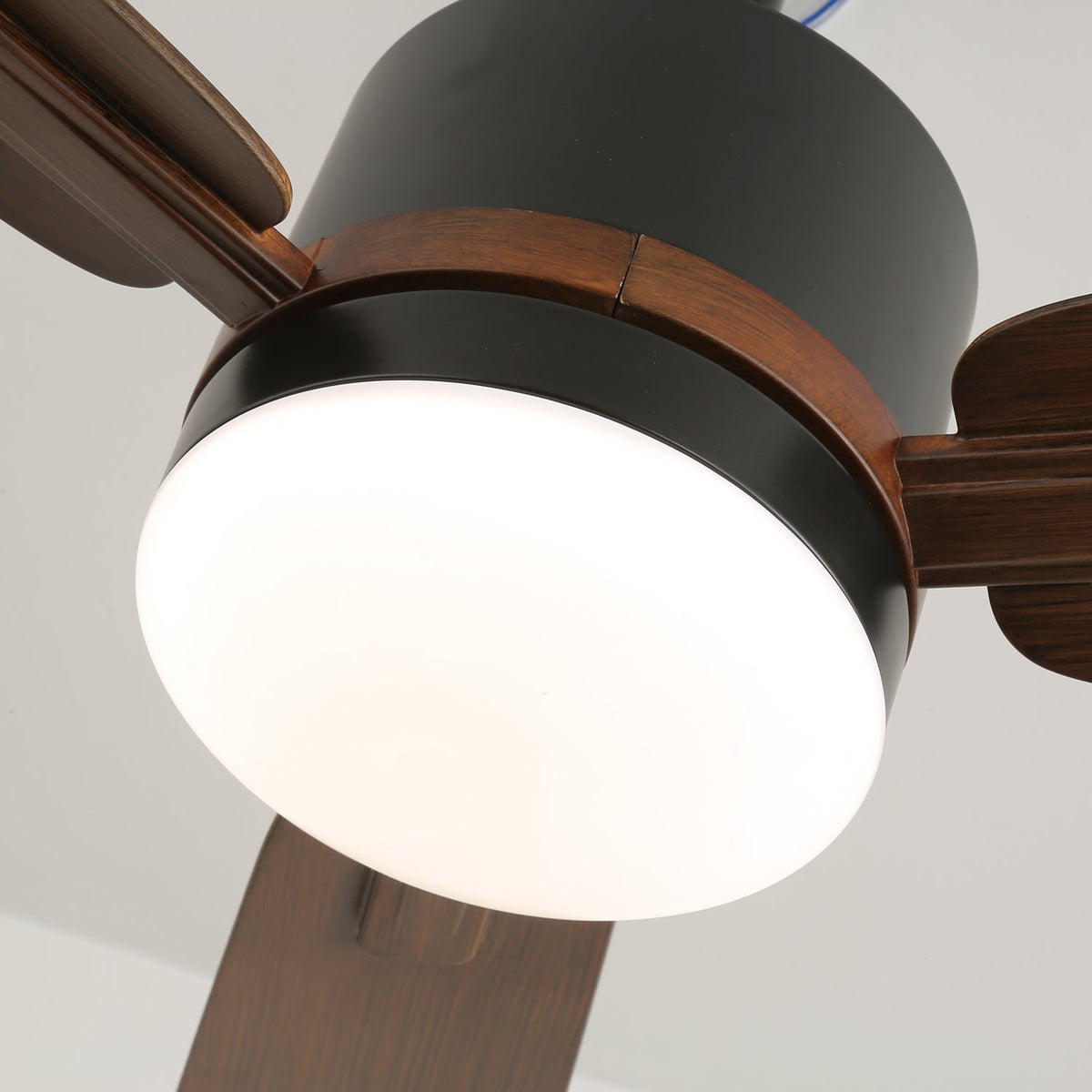Zeyra ventilador de techo con luz moderno de madera de nogal