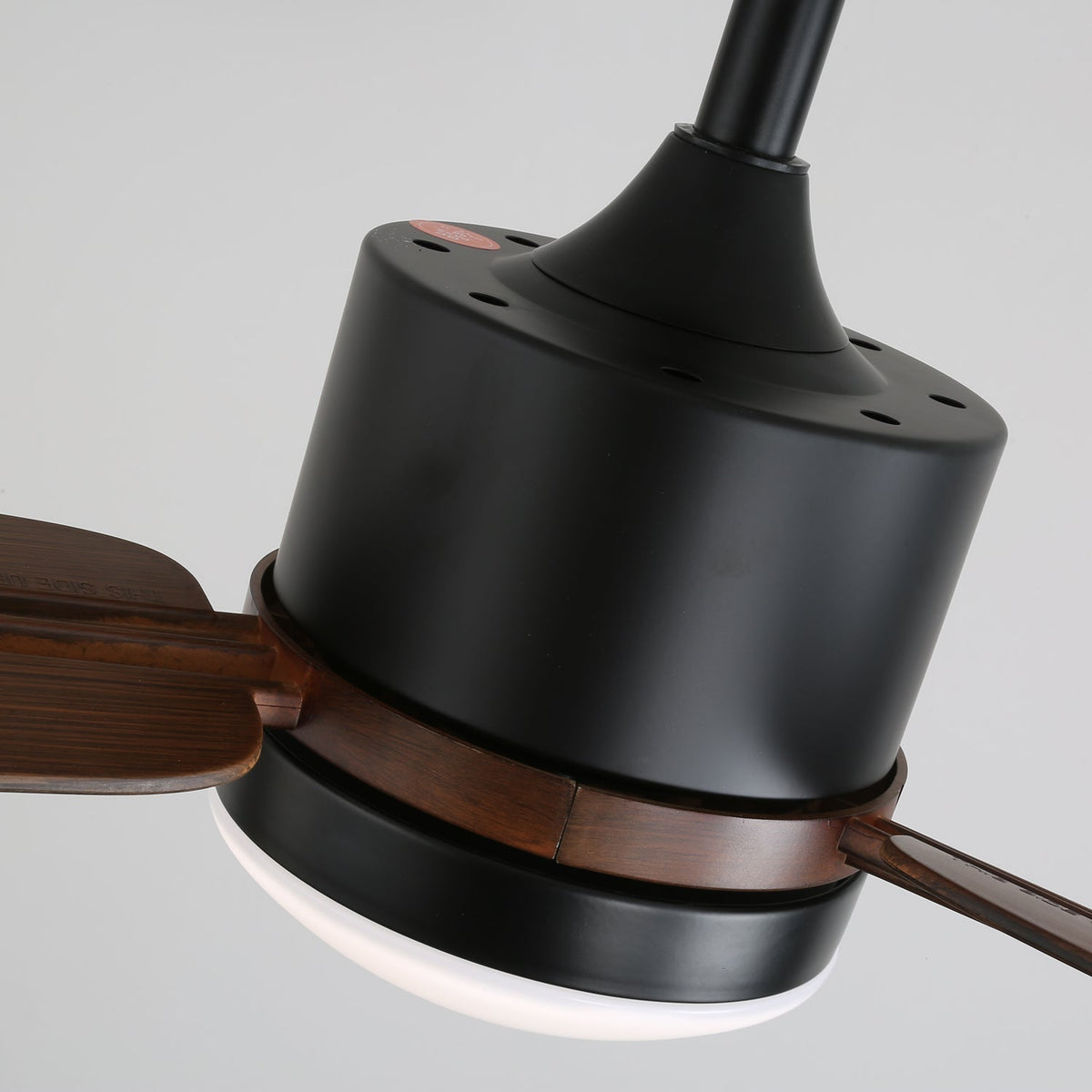 Zeyra ventilador de techo con luz moderno de madera de nogal