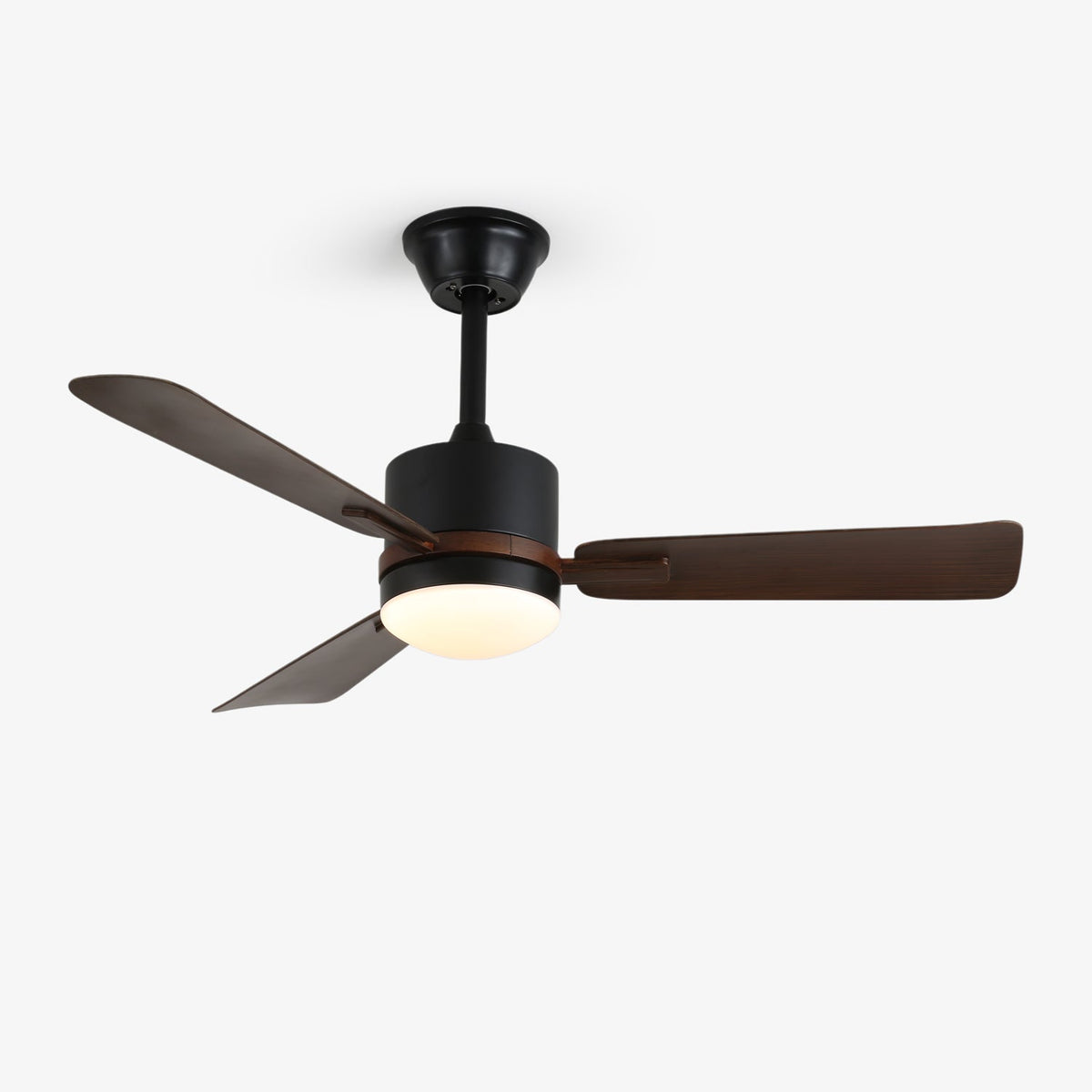 Zeyra ventilador de techo con luz moderno de madera de nogal