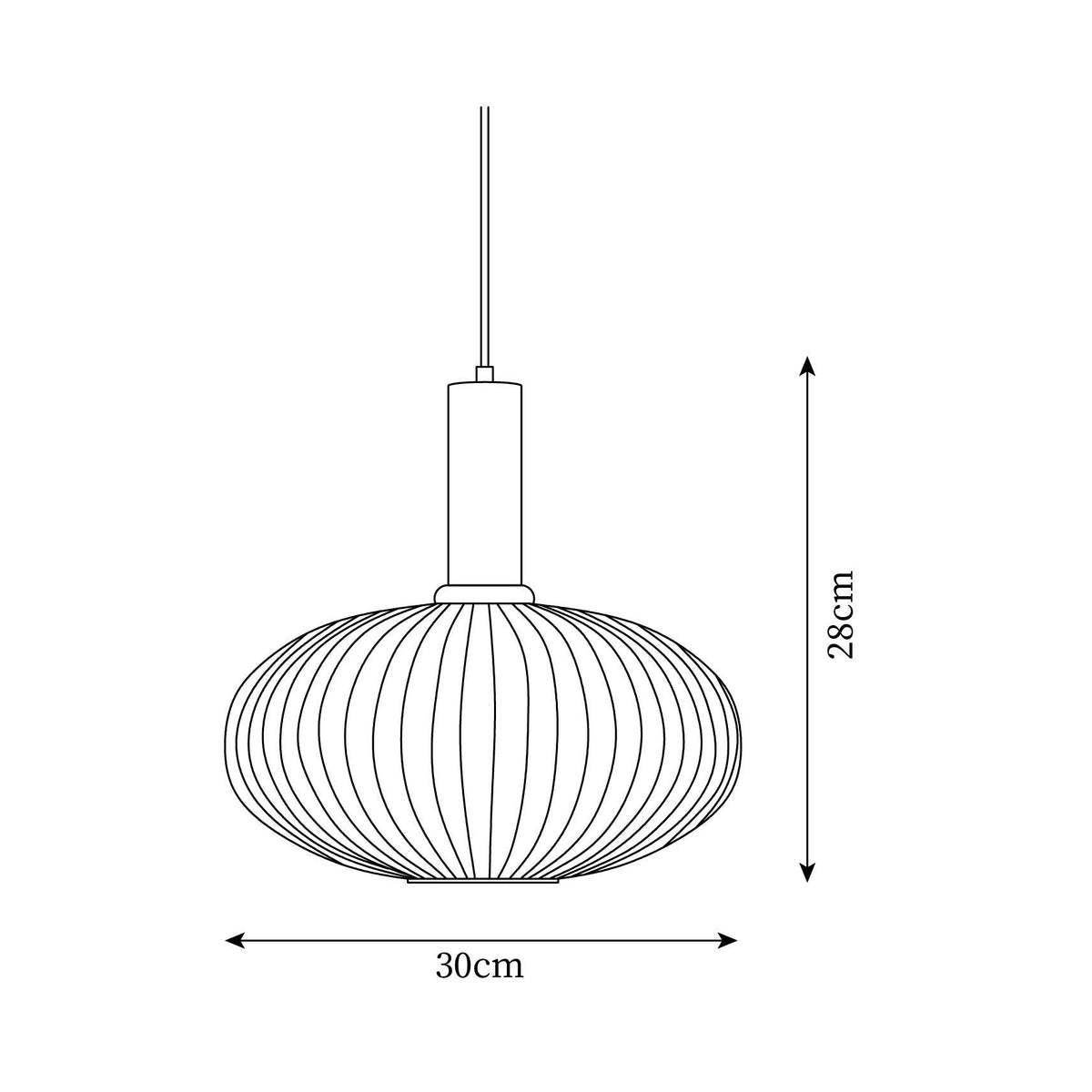 Miralelia lámpara colgante Ribbed