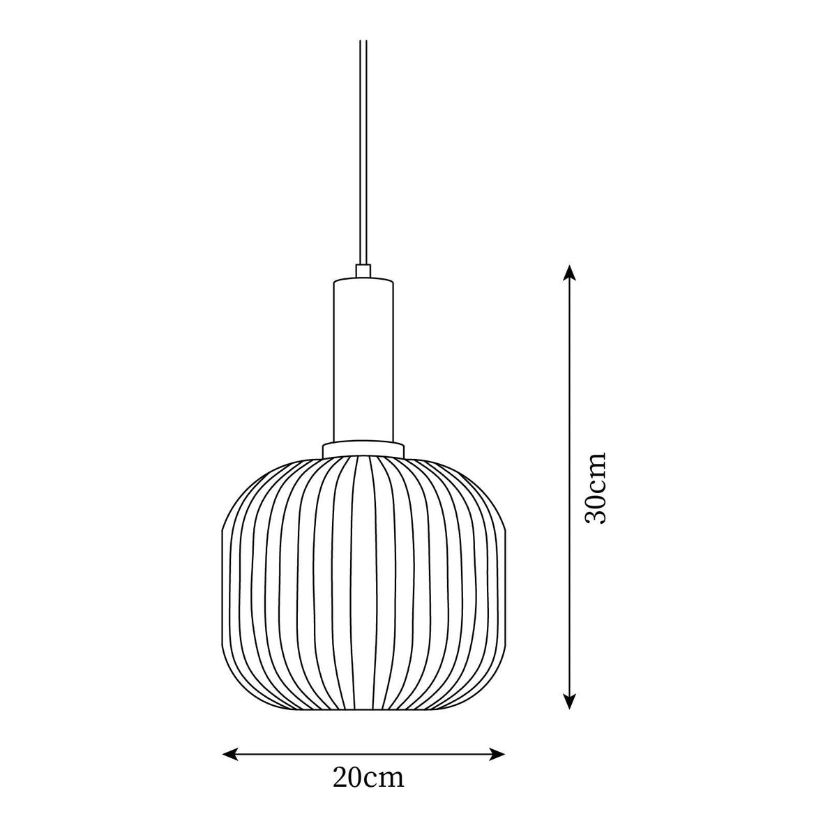 Miralelia lámpara colgante Ribbed