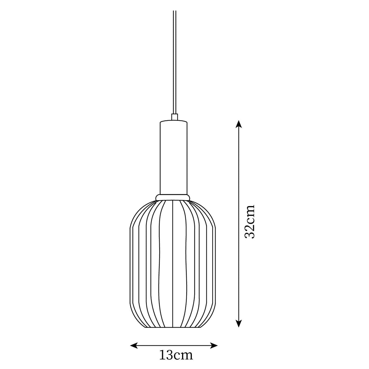 Miralelia lámpara colgante Ribbed