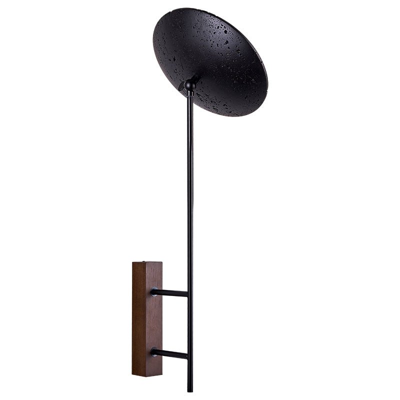Fawn aplique de pared Sunflower moderno en travertino negro