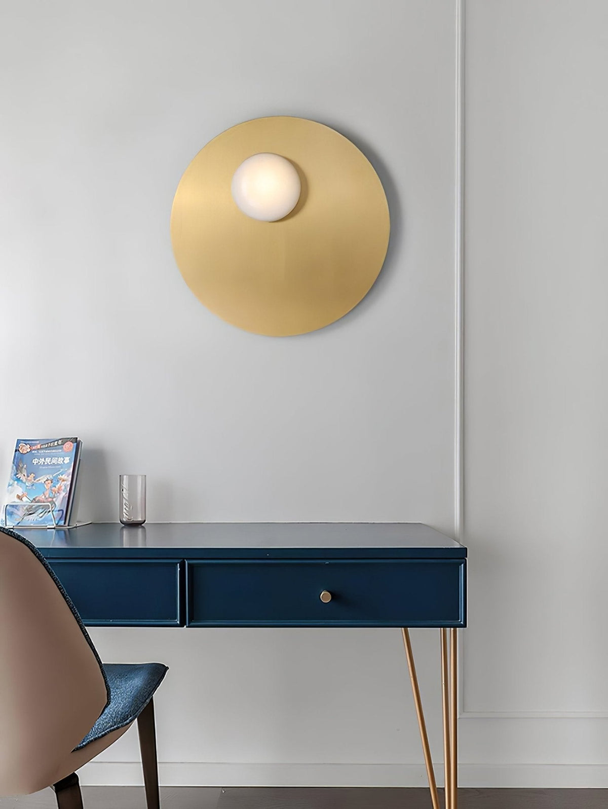 Ivsolion aplique de pared moderno minimalista con vidrio