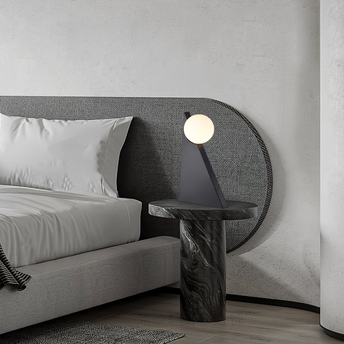 Nixie lámpara de mesa con vidrio geométrico