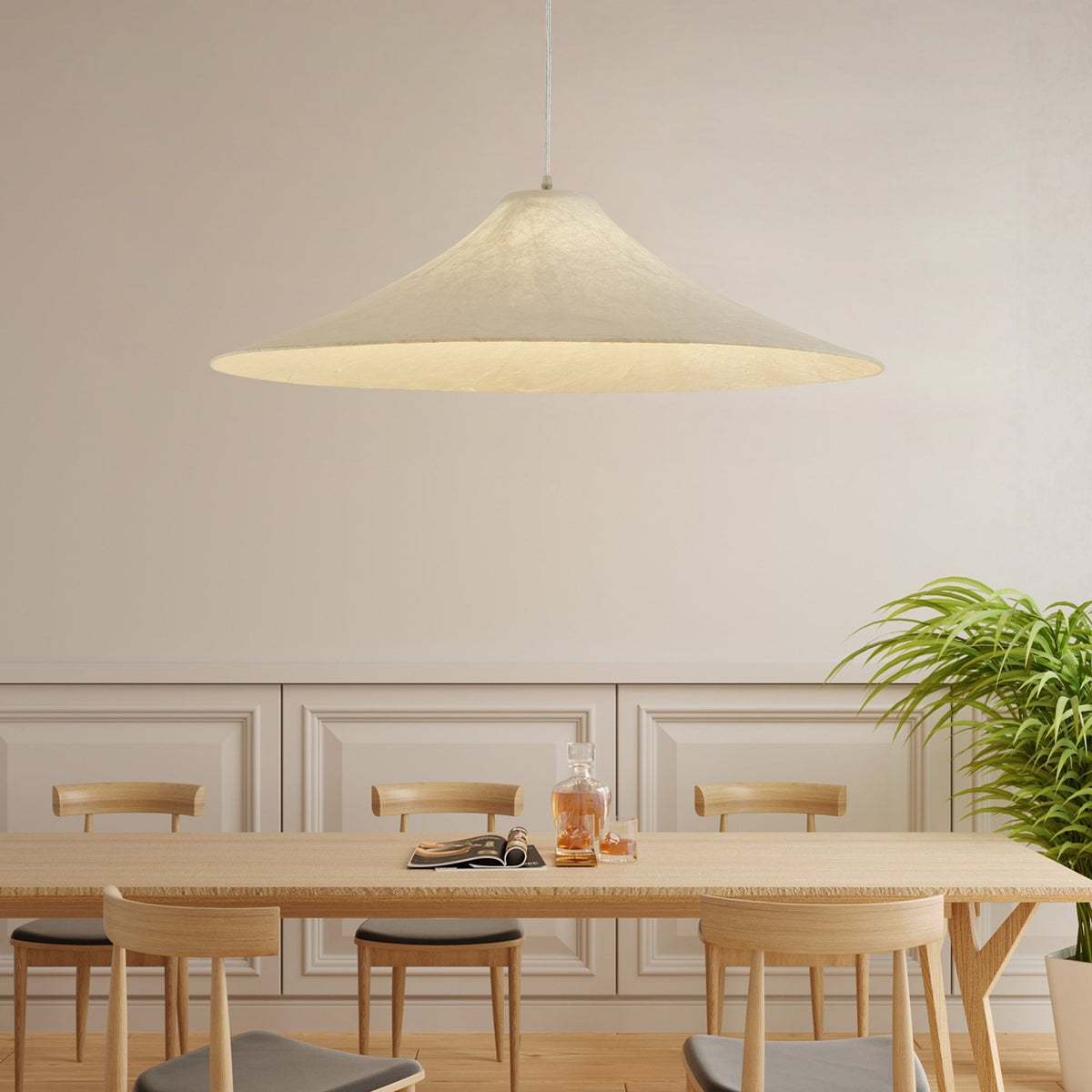 Abbotswell lámpara colgante moderna minimalista natural plana