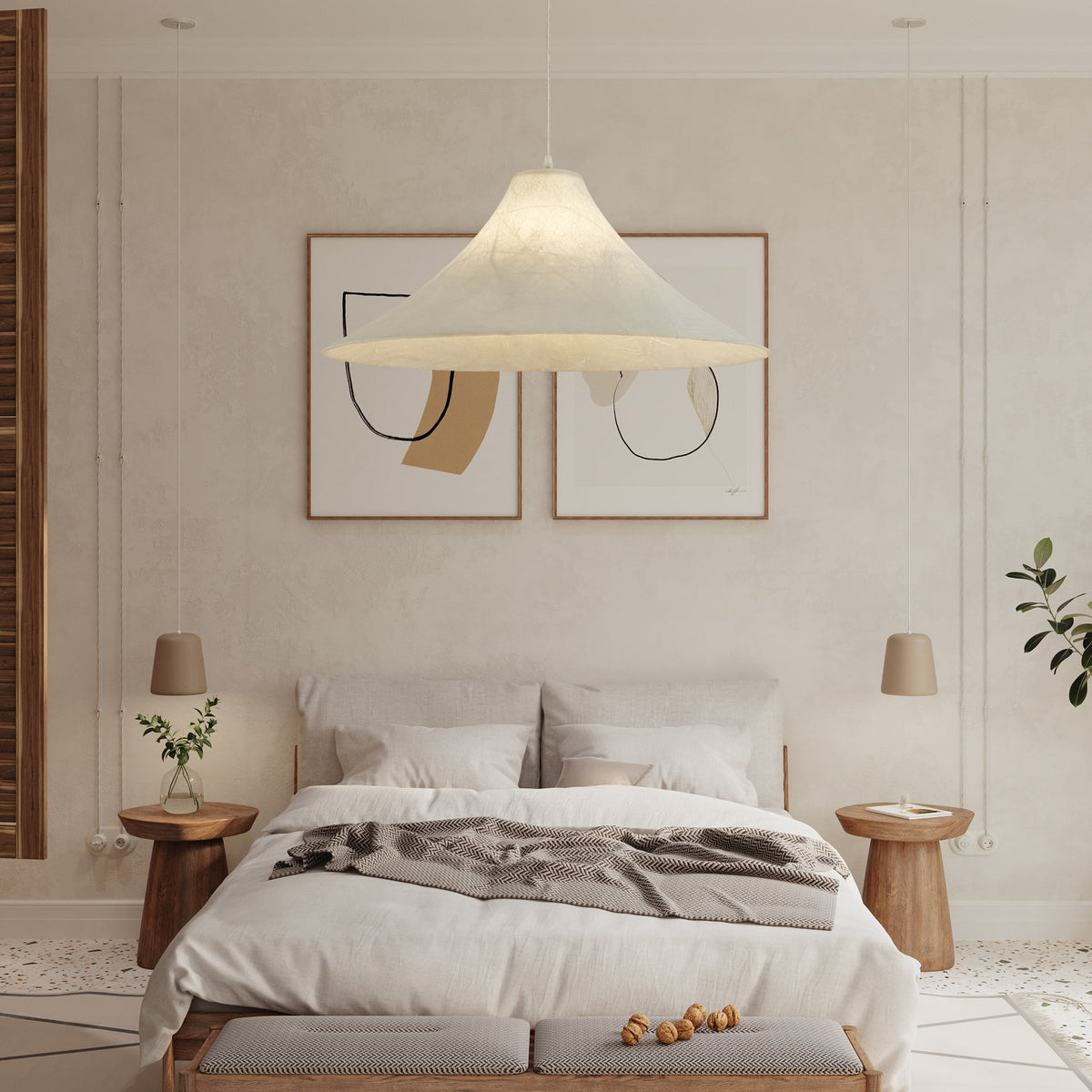 Abbotswell lámpara colgante moderna minimalista natural plana