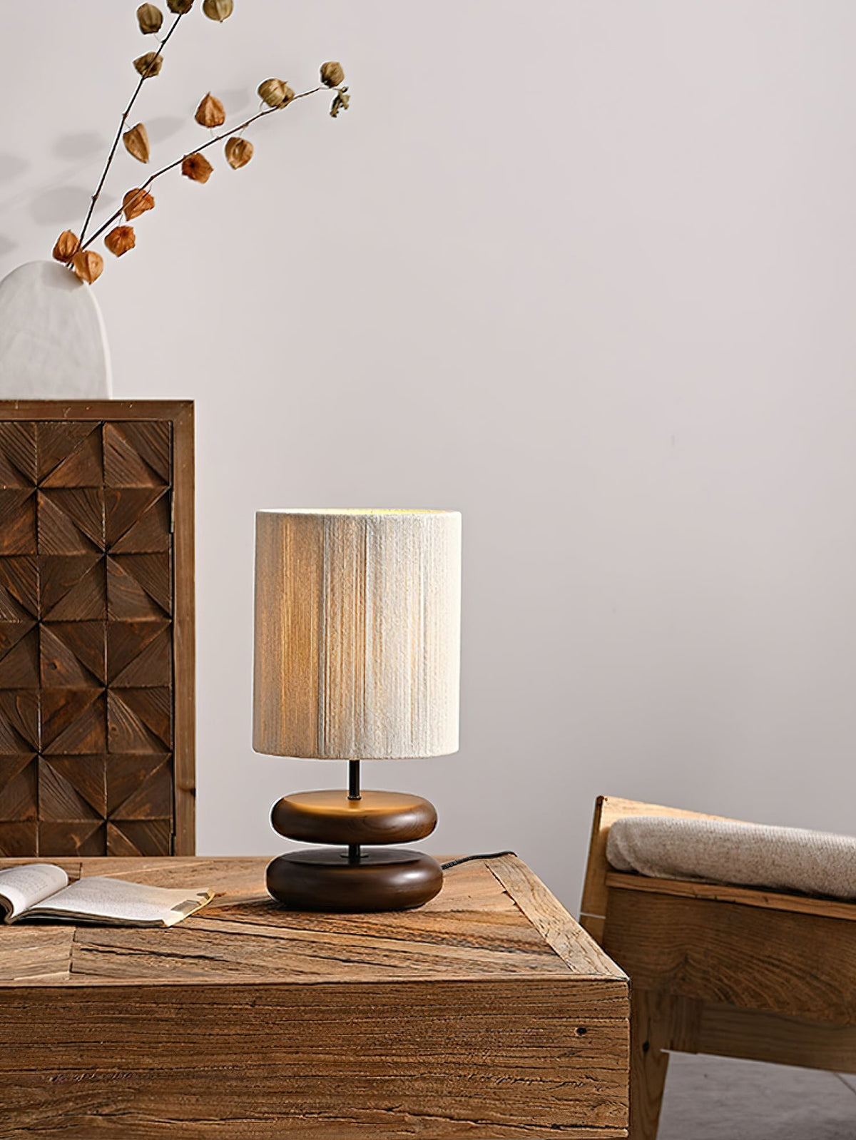 Morgan lámpara de mesa minimalista de madera