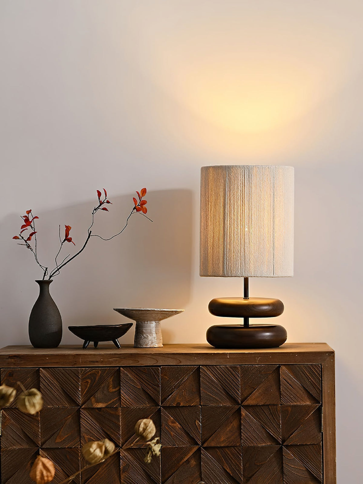 Morgan lámpara de mesa minimalista de madera
