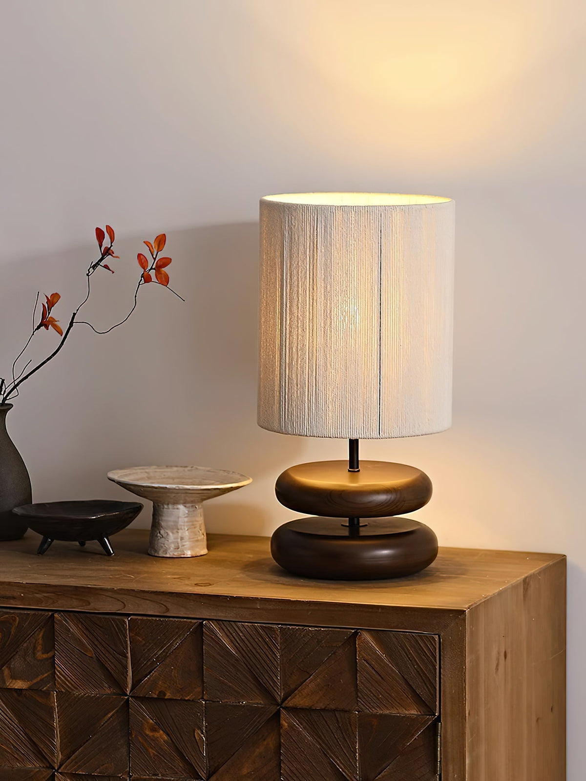 Morgan lámpara de mesa minimalista de madera