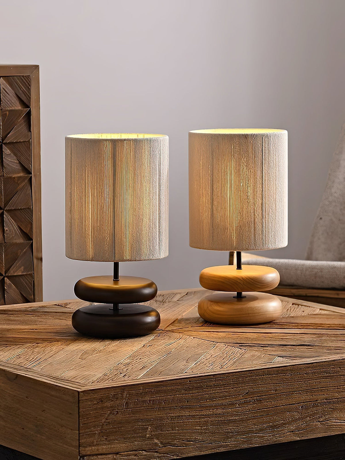 Morgan lámpara de mesa minimalista de madera
