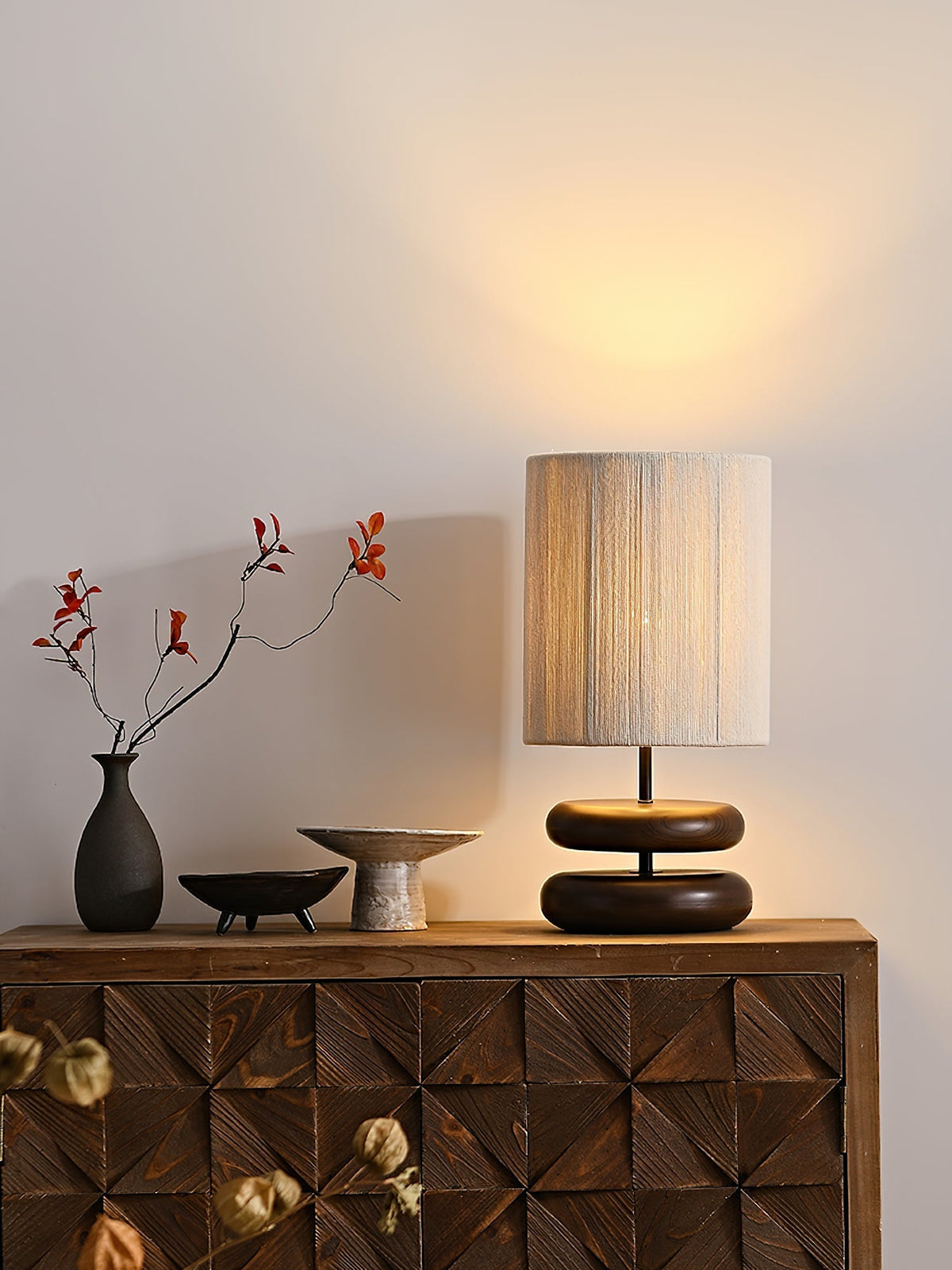 Morgan lámpara de mesa minimalista de madera