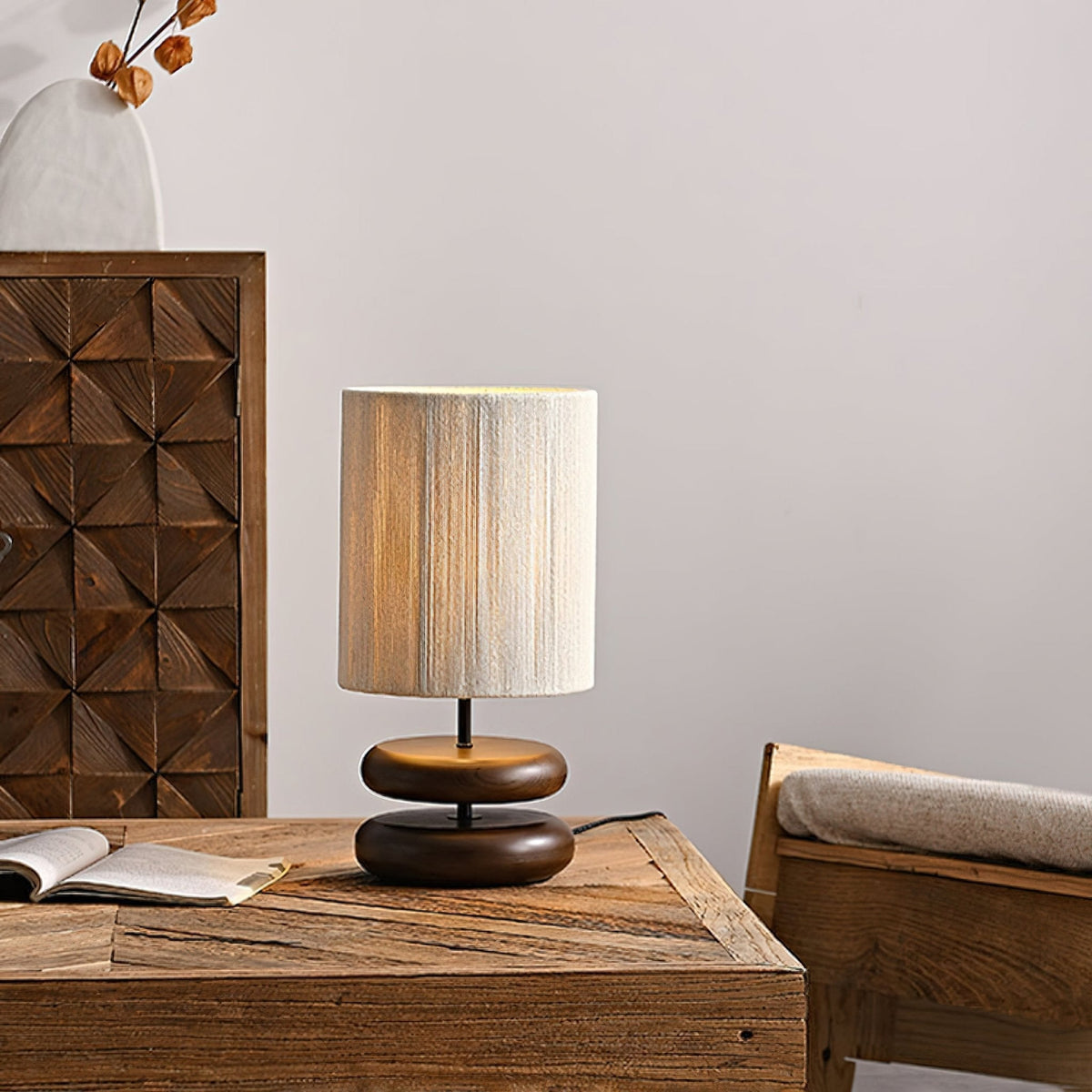 Morgan lámpara de mesa minimalista de madera