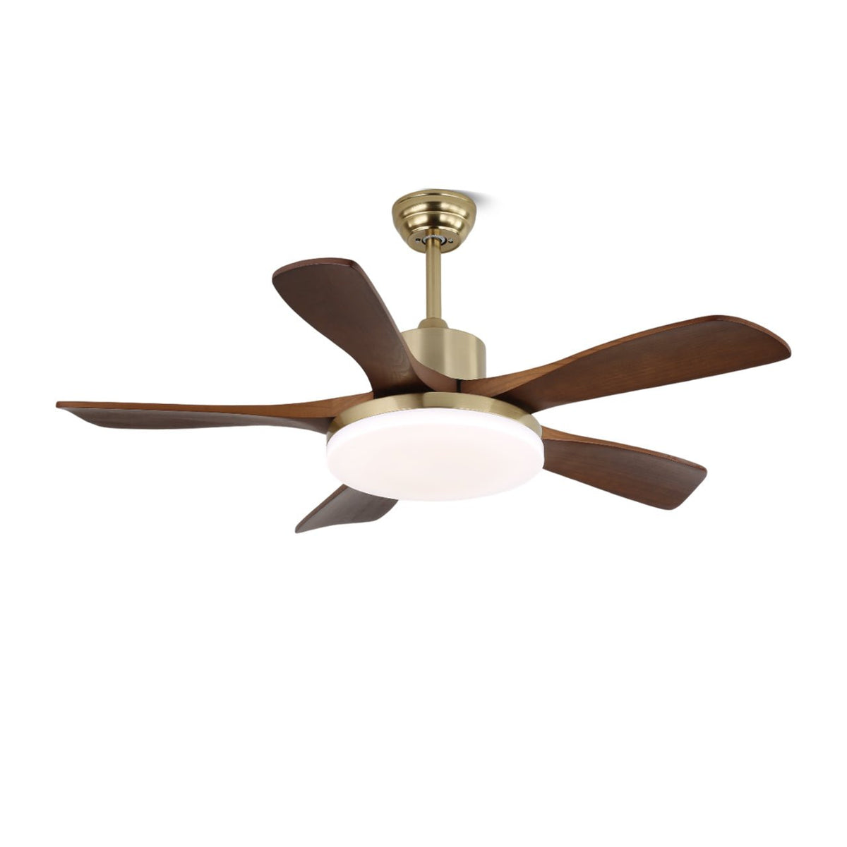 Elverena ventilador de techo con luz madera