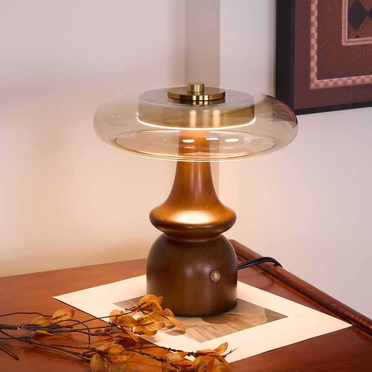 Moro lámpara de mesa de madera