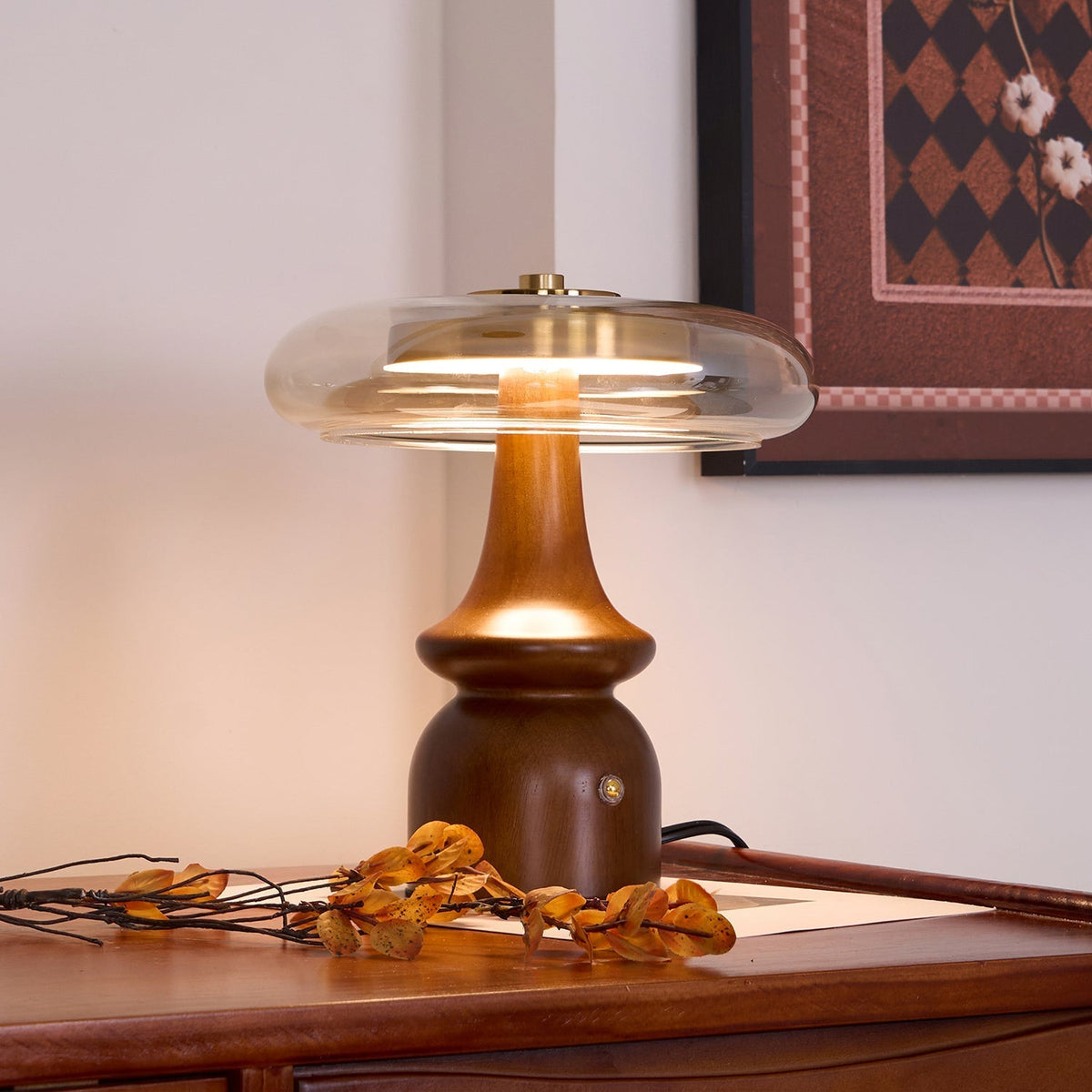 Moro lámpara de mesa de madera