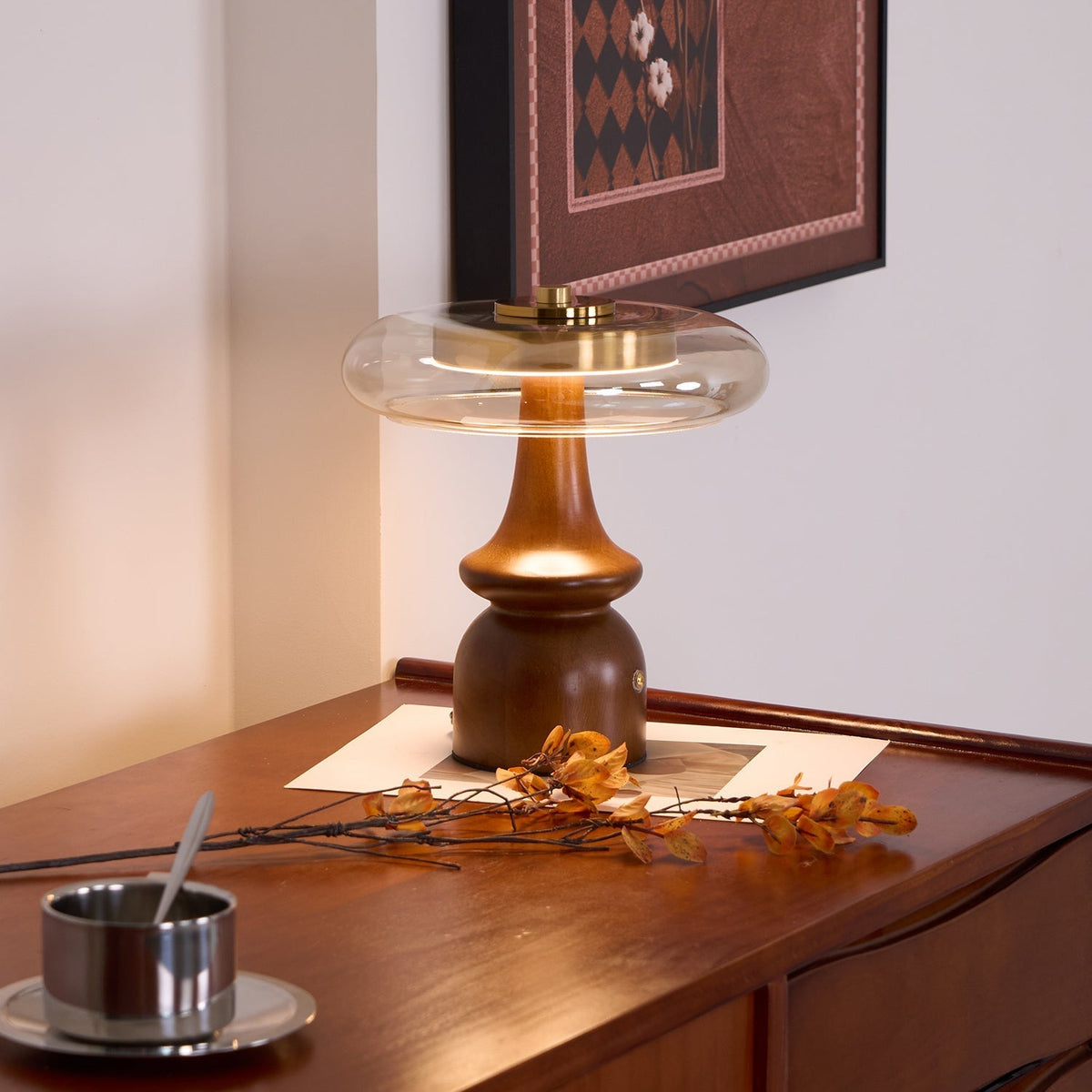 Moro lámpara de mesa de madera