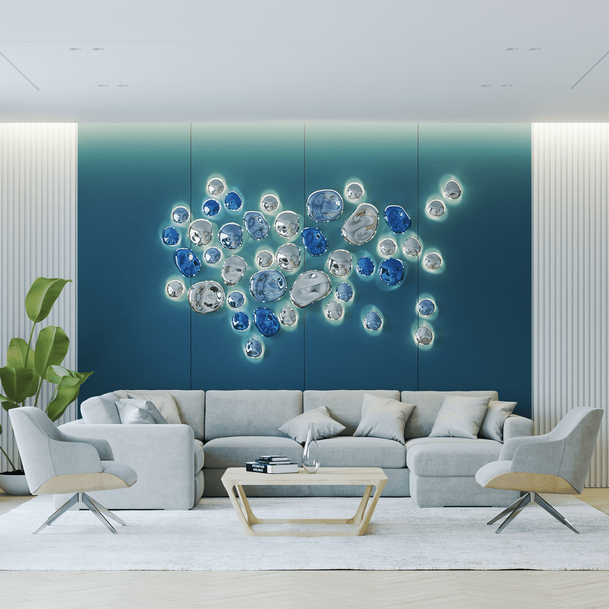 Nyzoris aplique de pared con vidrio