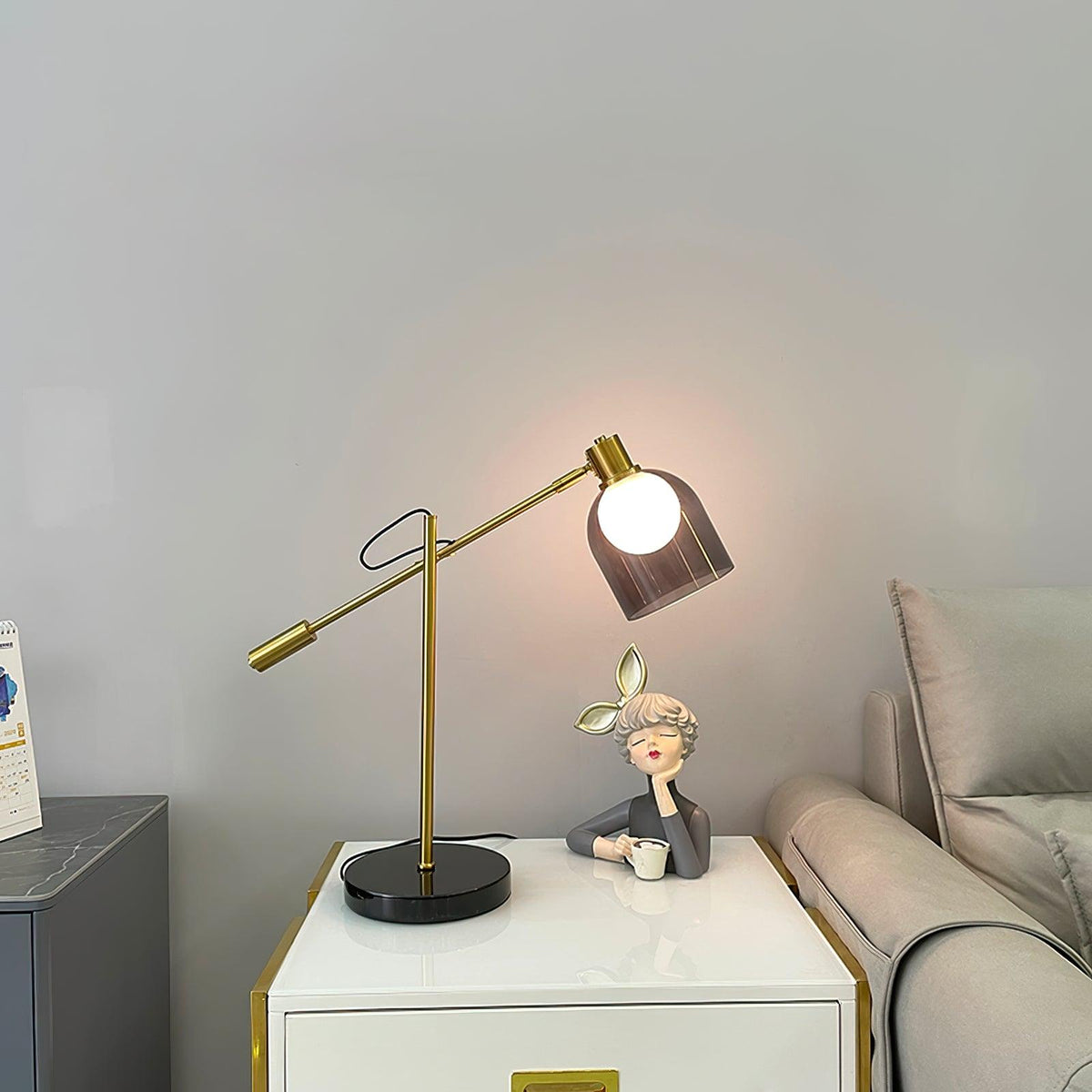 Locor lámpara de mesa de mármol industrial