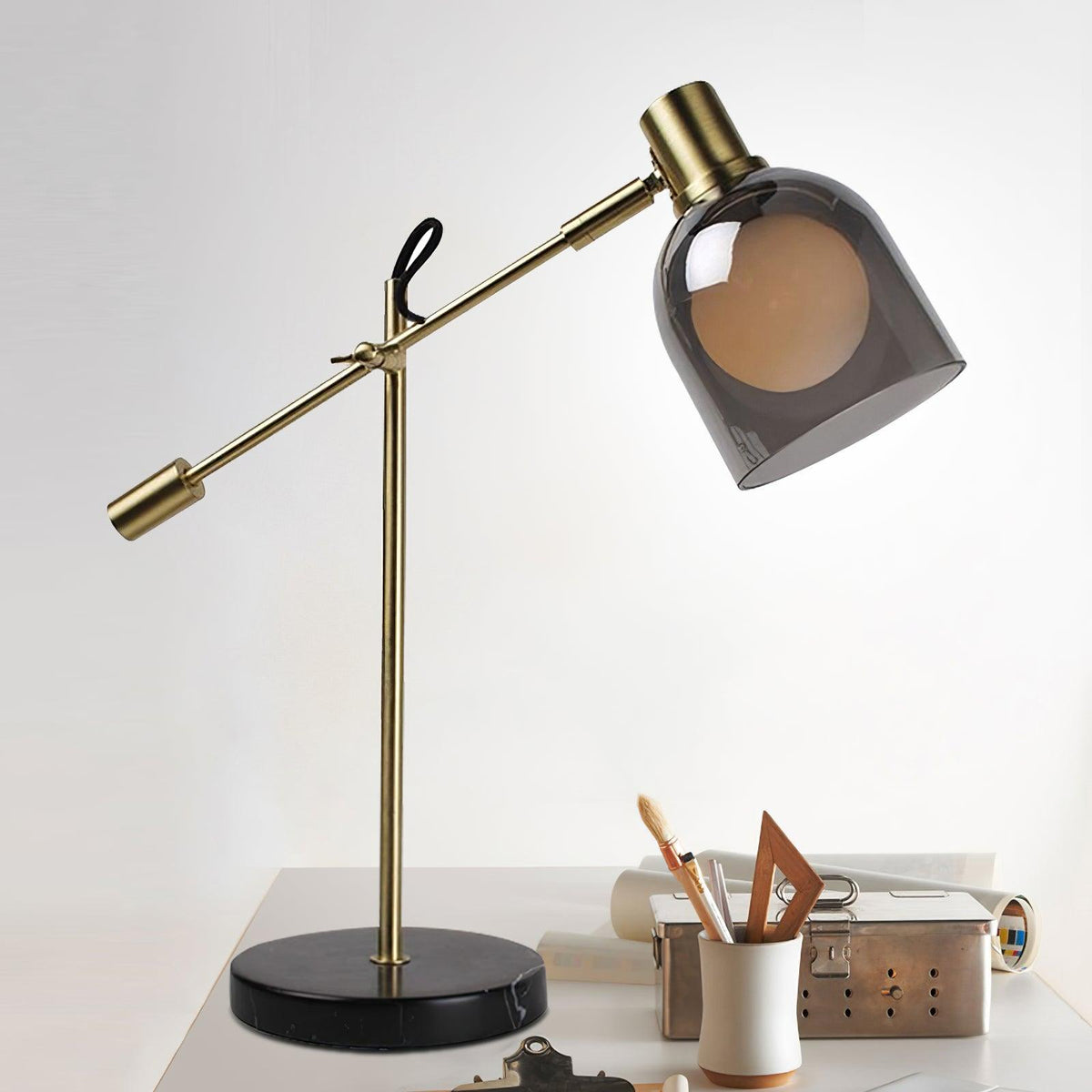 Locor lámpara de mesa de mármol industrial