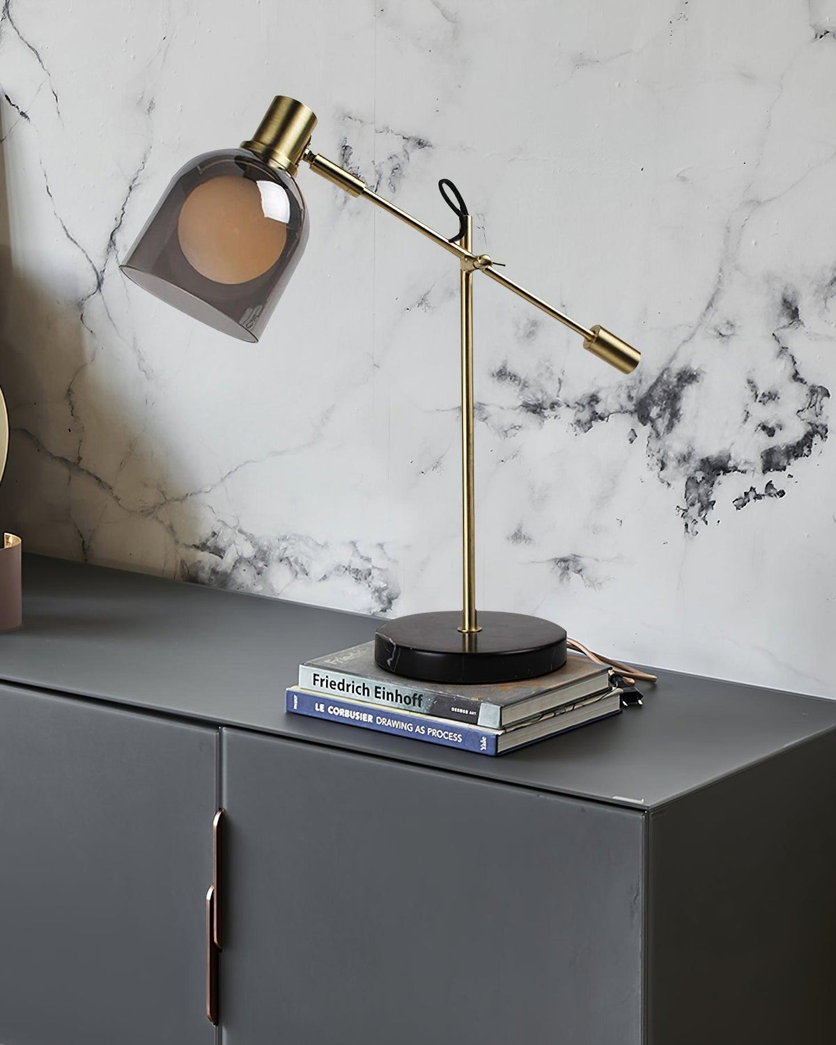 Locor lámpara de mesa de mármol industrial