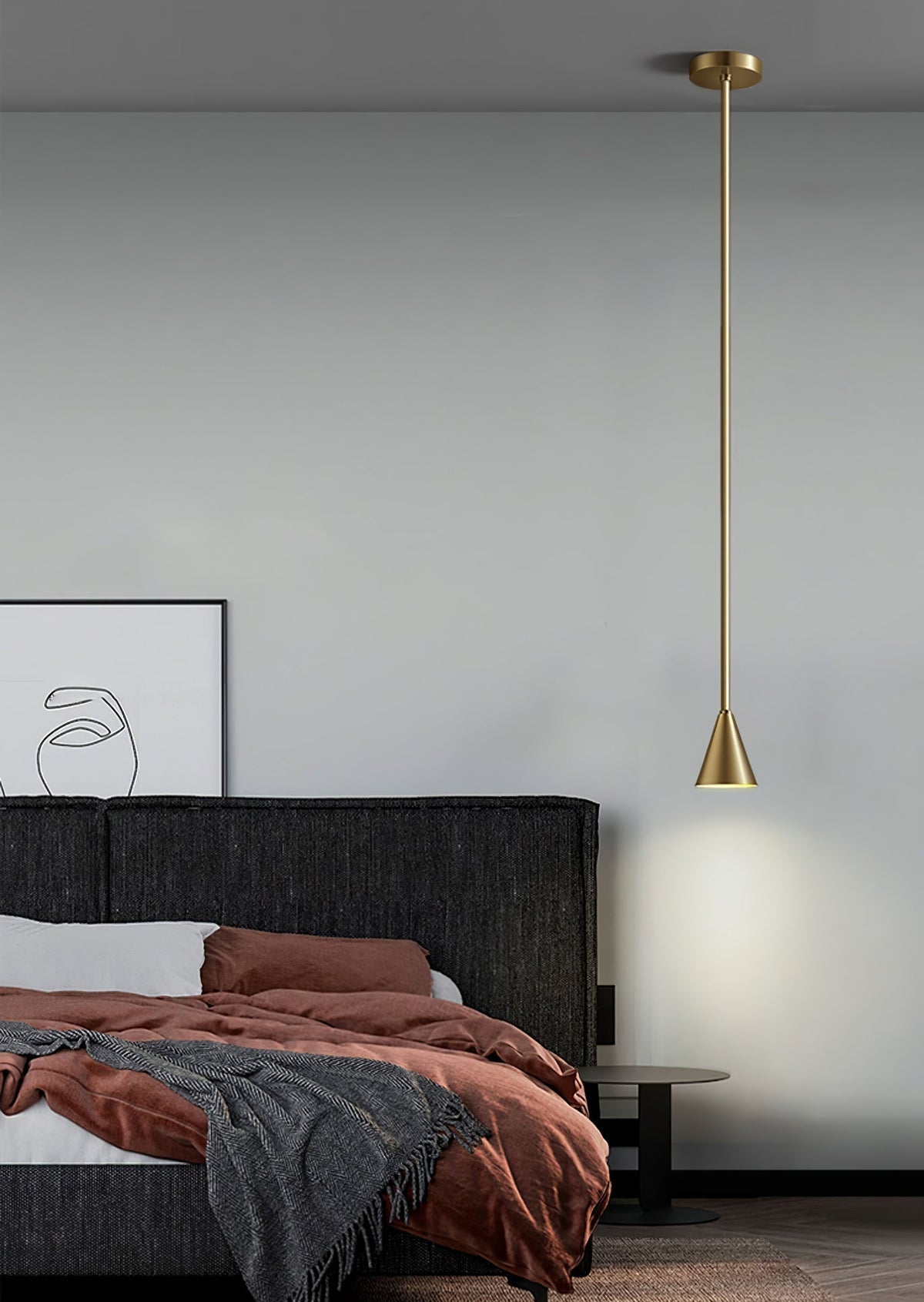 Cutheion lámpara colgante moderna minimalista de latón