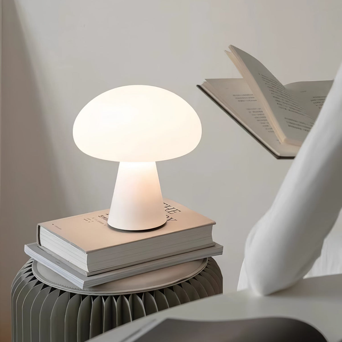Ombra lámpara de mesa con vidrio whimsical