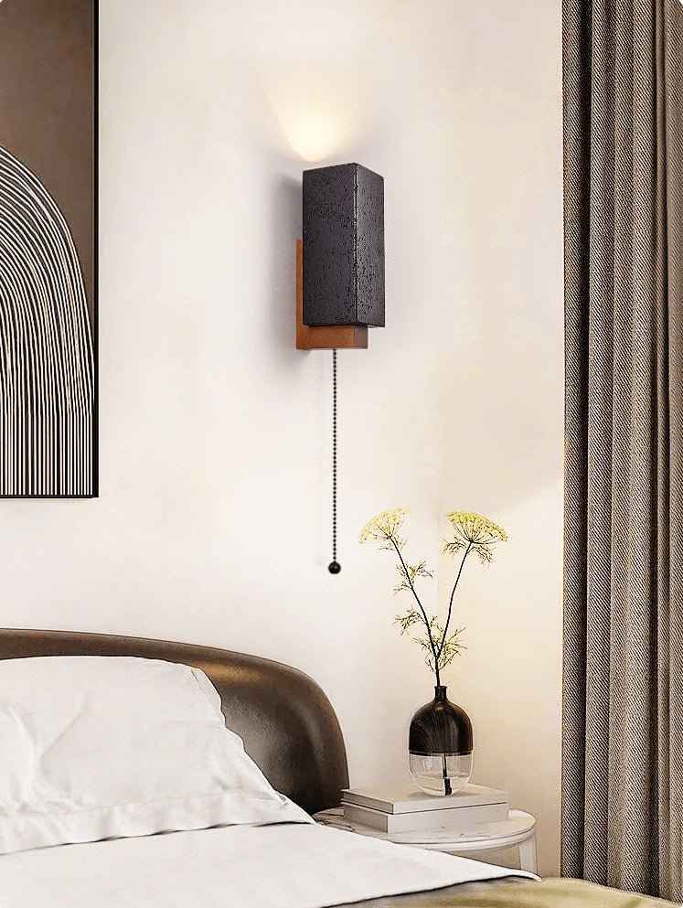 Viraanira aplique de pared de brillo obsidiana