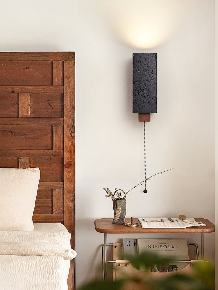 Viraanira aplique de pared de brillo obsidiana