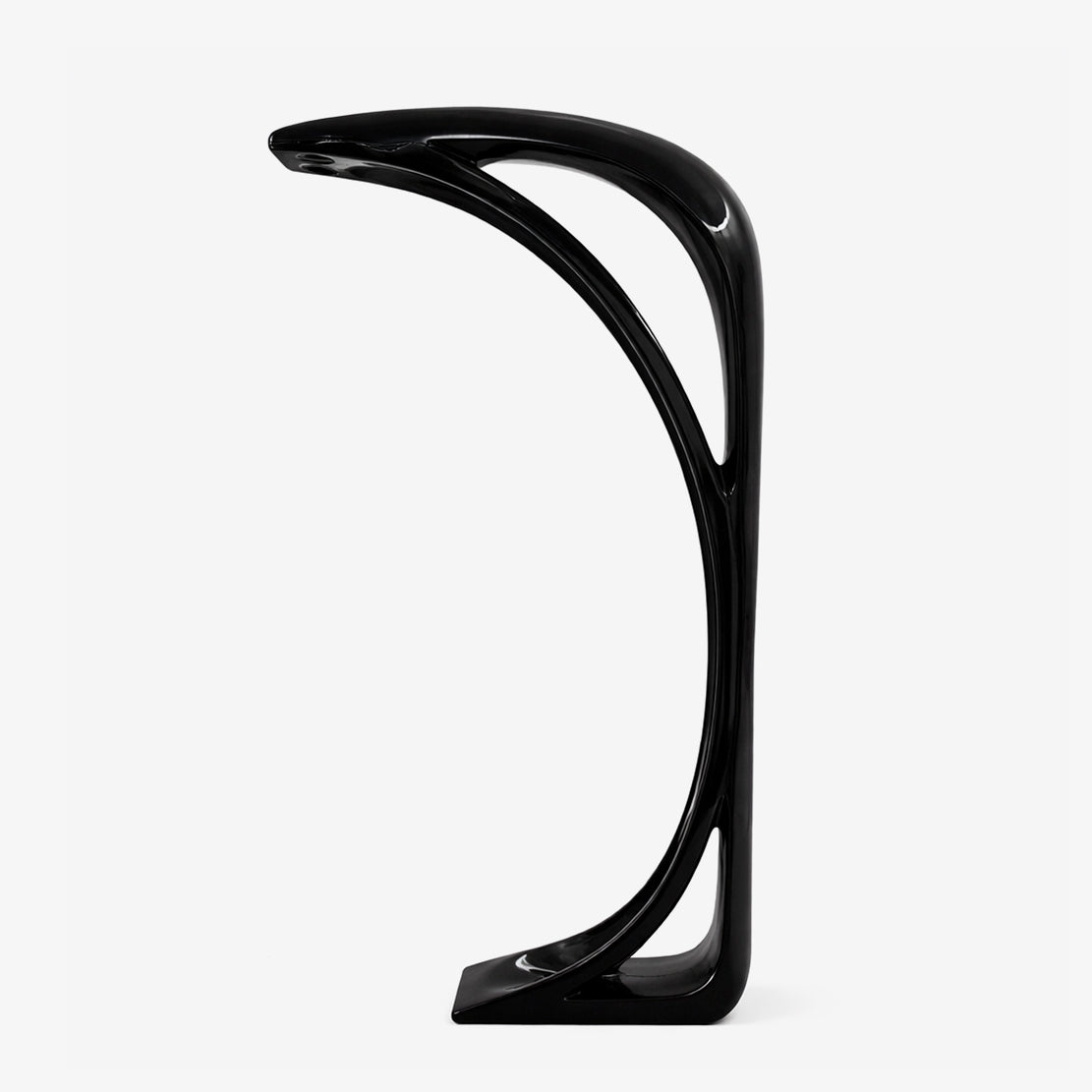Obsidian lámpara de pie curva