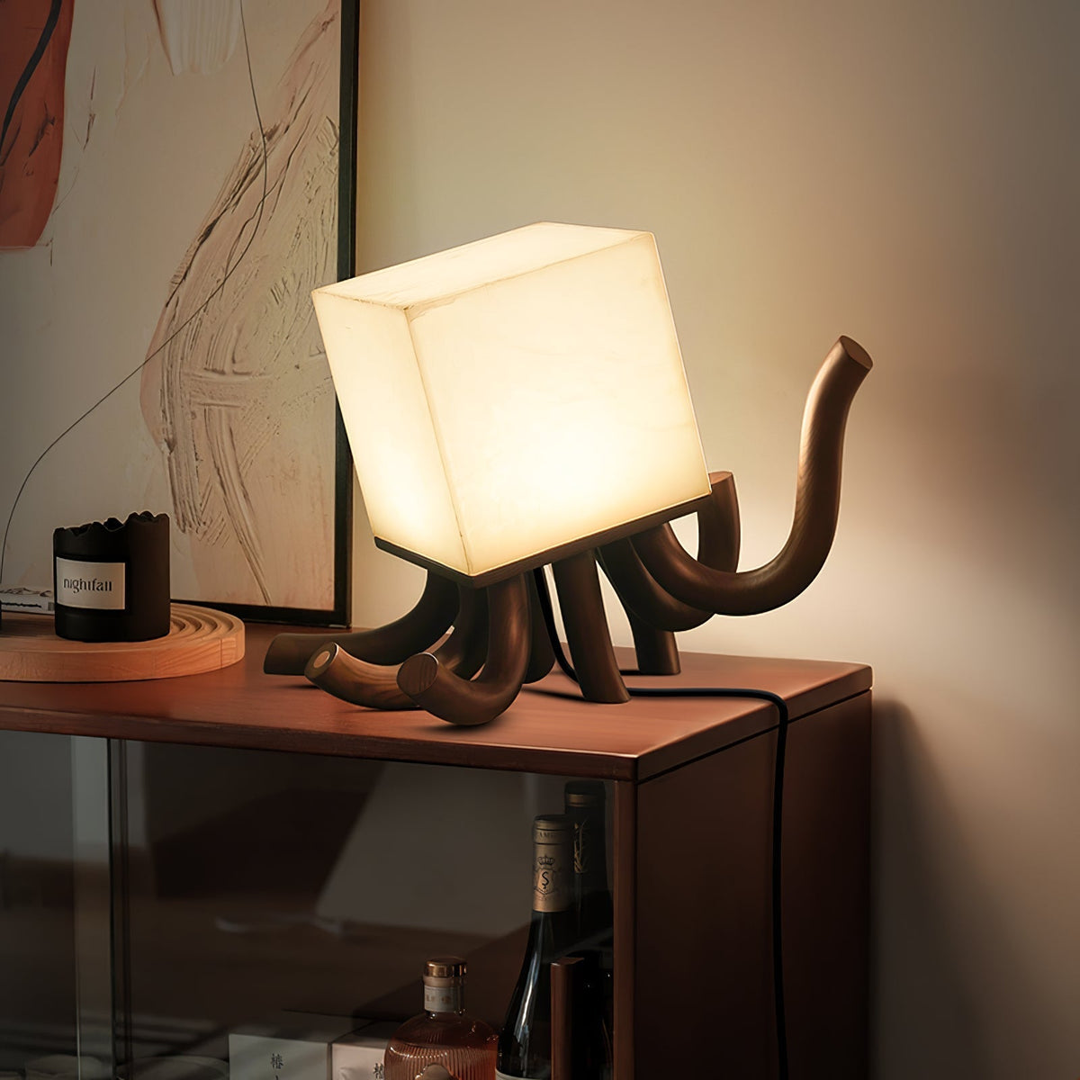 Dravk lámpara de mesa Tentacle alabastro