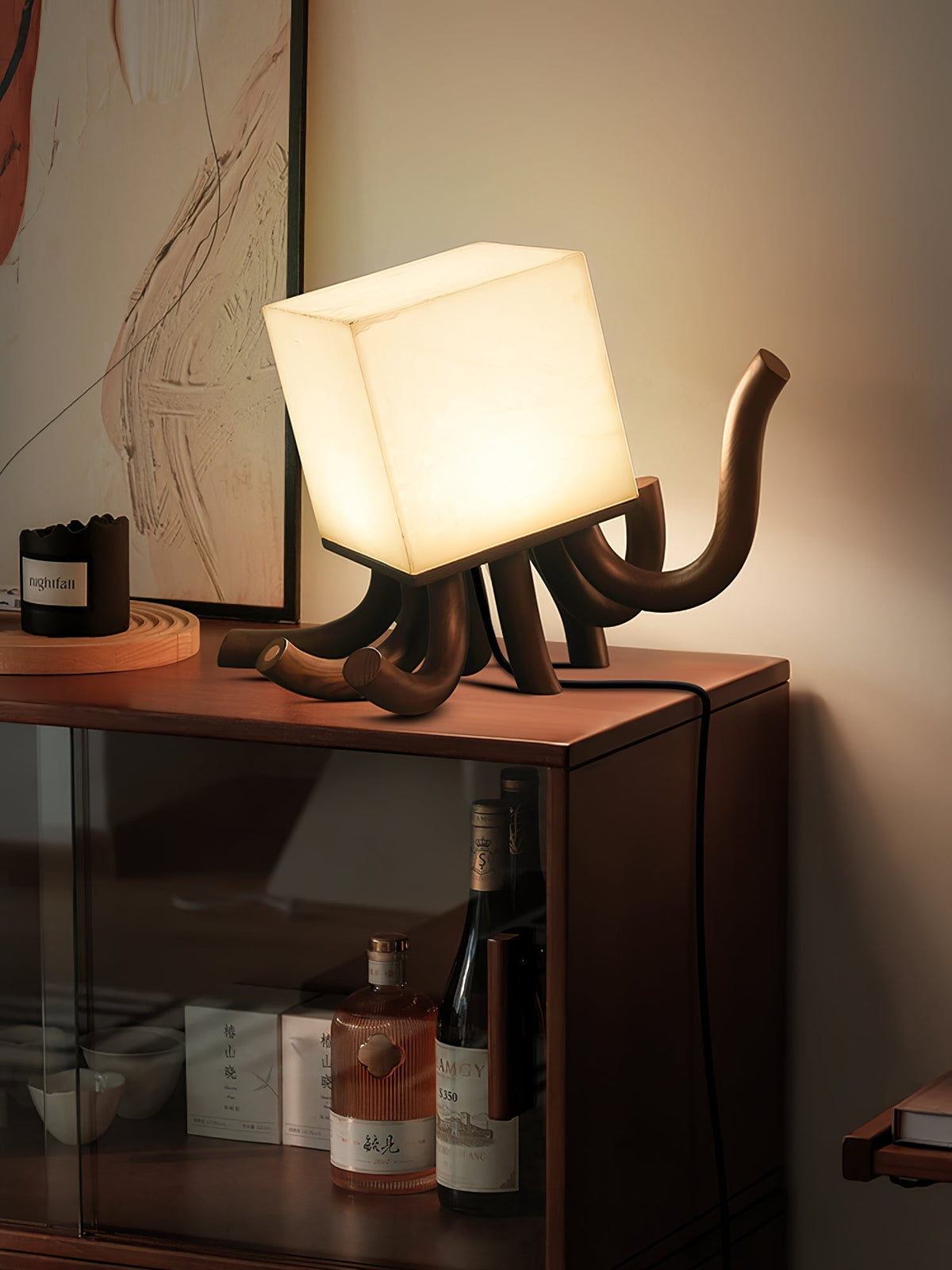 Dravk lámpara de mesa Tentacle alabastro
