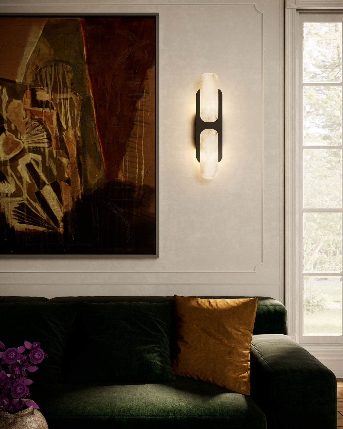 Lylaearis aplique de pared alabastro