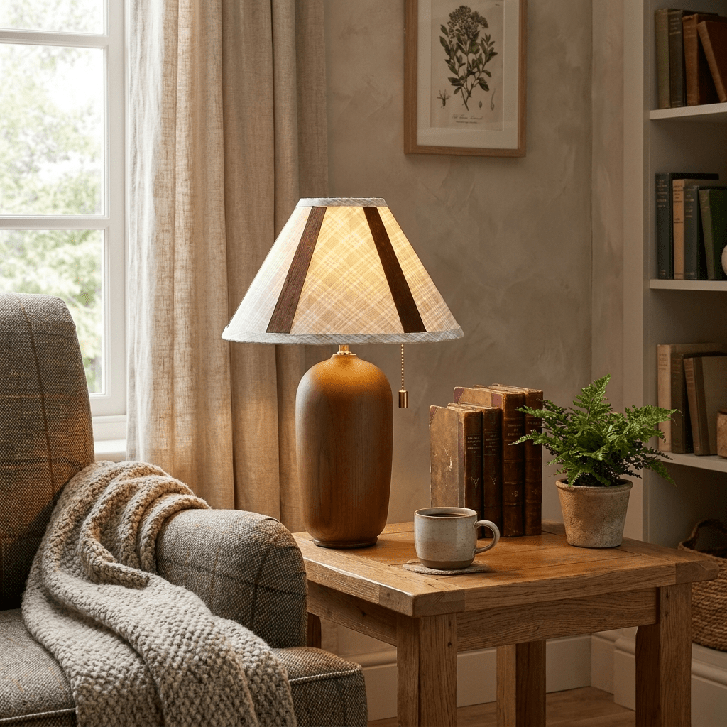 Rinoena lámpara de mesa de madera