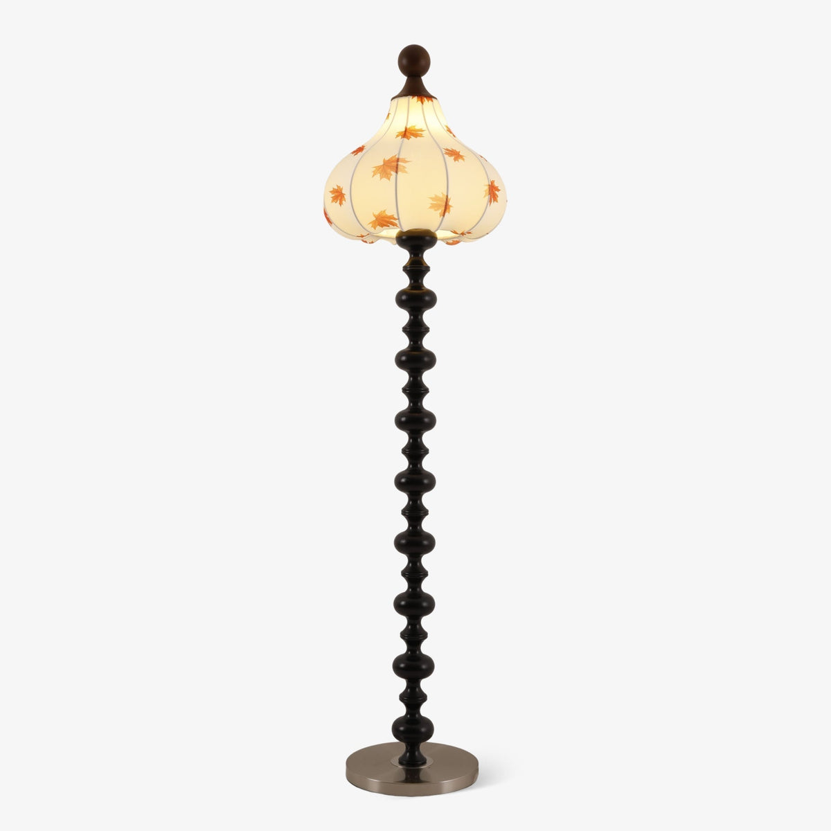 Qrathen lámpara de pie de madera y tejido