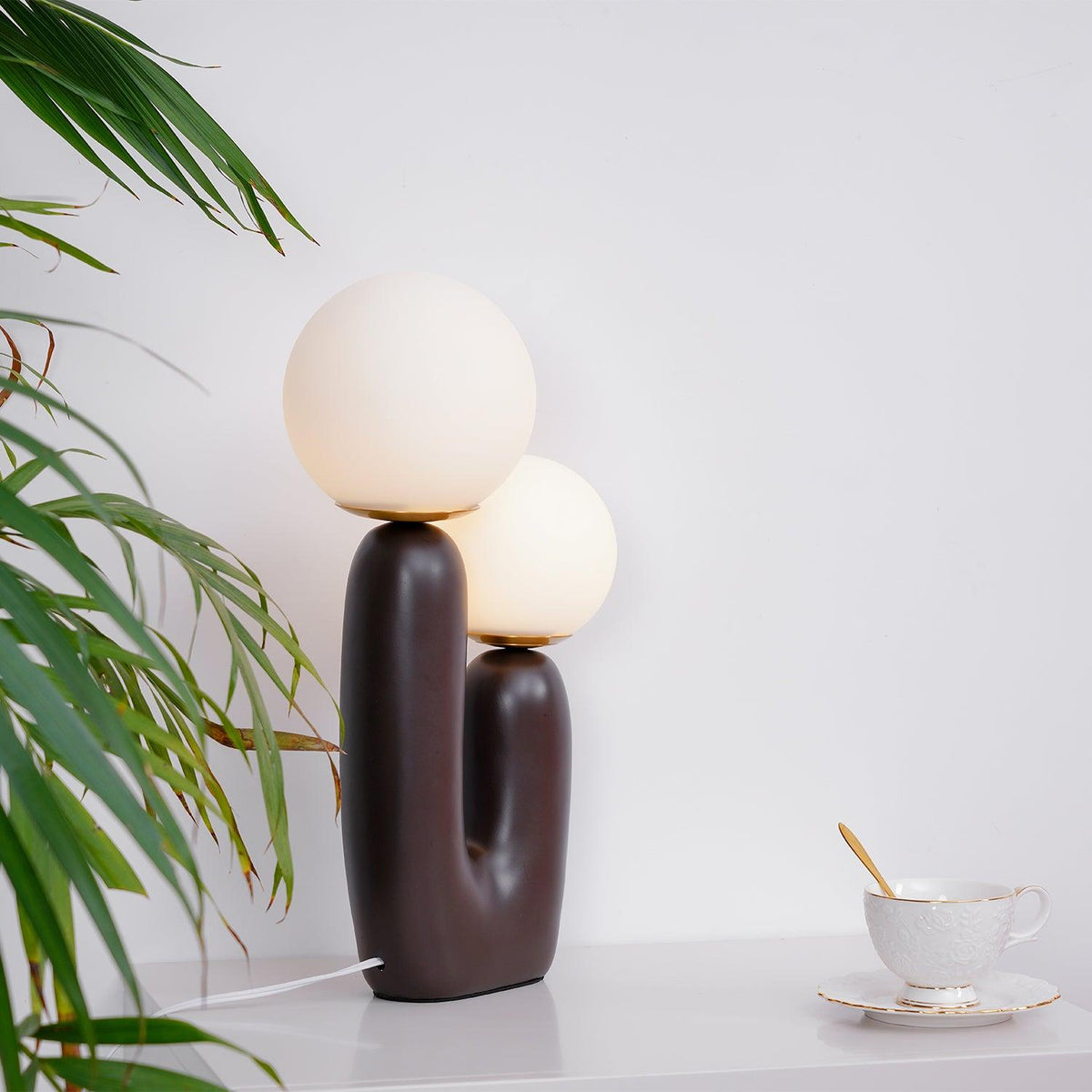 Fenix lámpara de mesa artística de resina