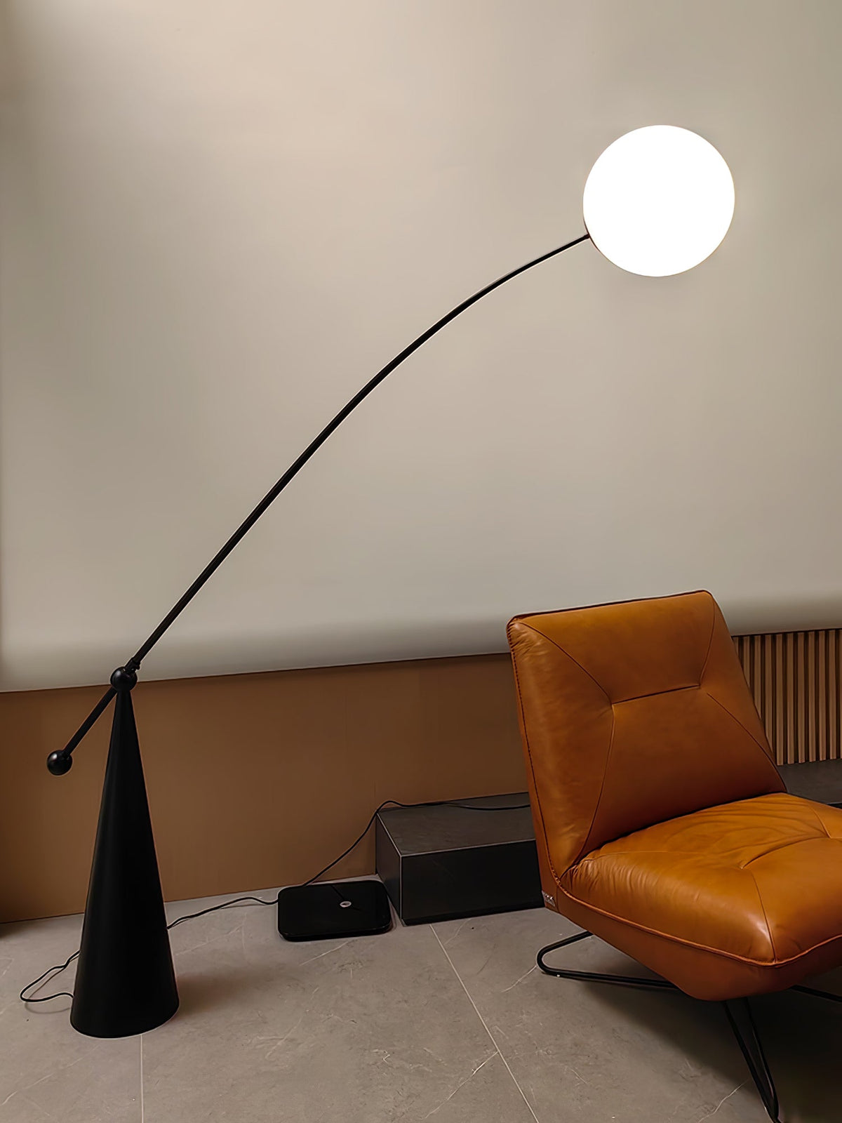 Ortalil lámpara de pie moderna arco