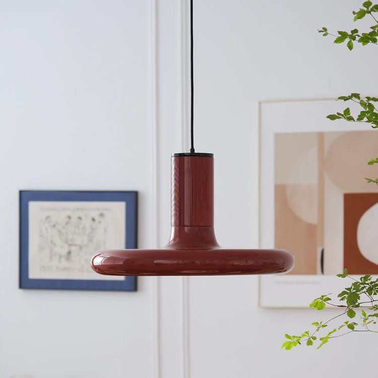Seloz lámpara colgante de aluminio, cilindro y disco industrial