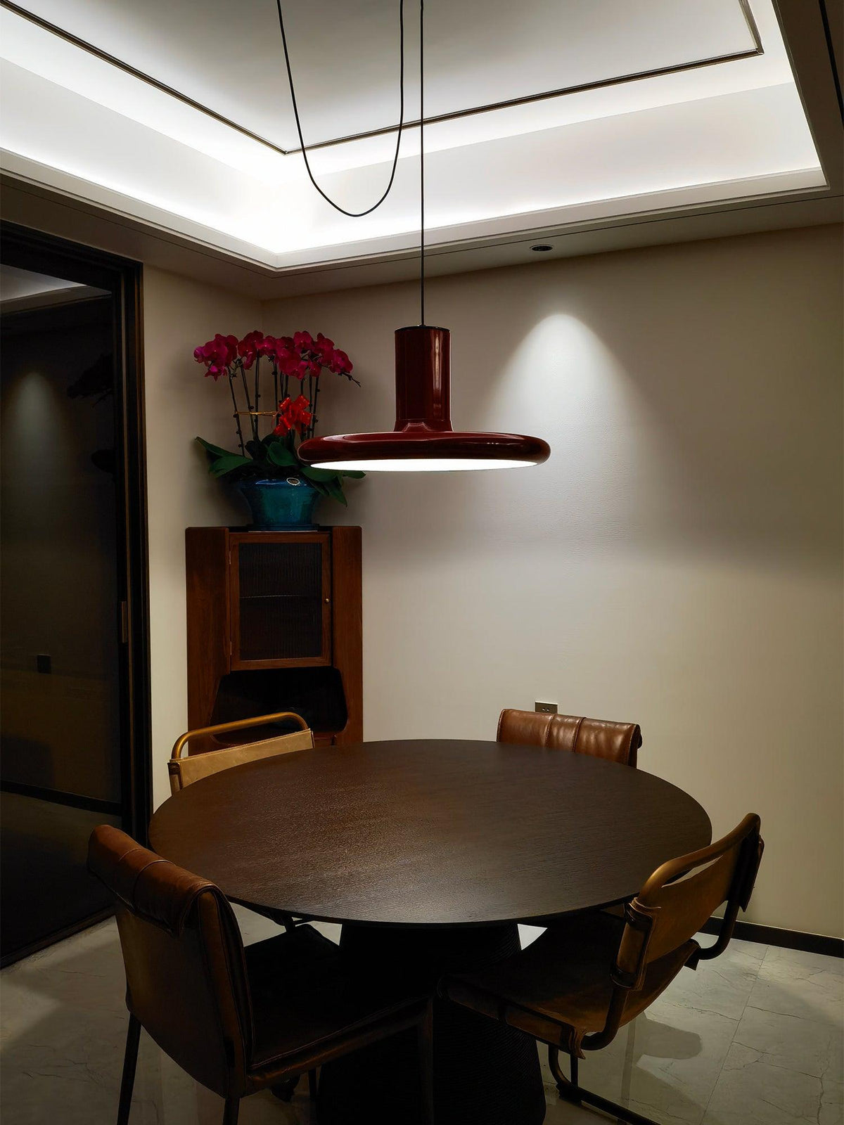 Seloz lámpara colgante de aluminio, cilindro y disco industrial
