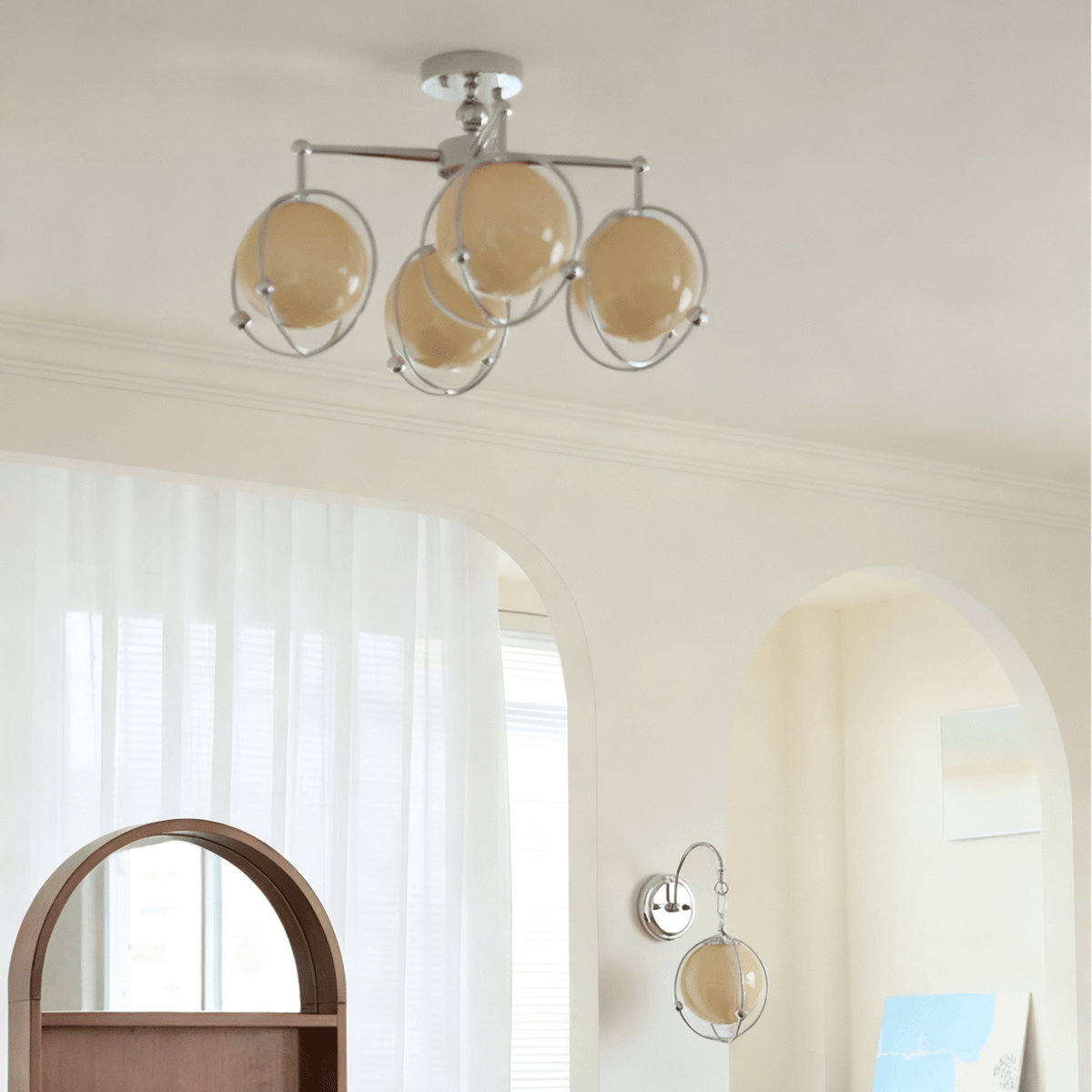 Veliselia aplique de pared Orb Cage