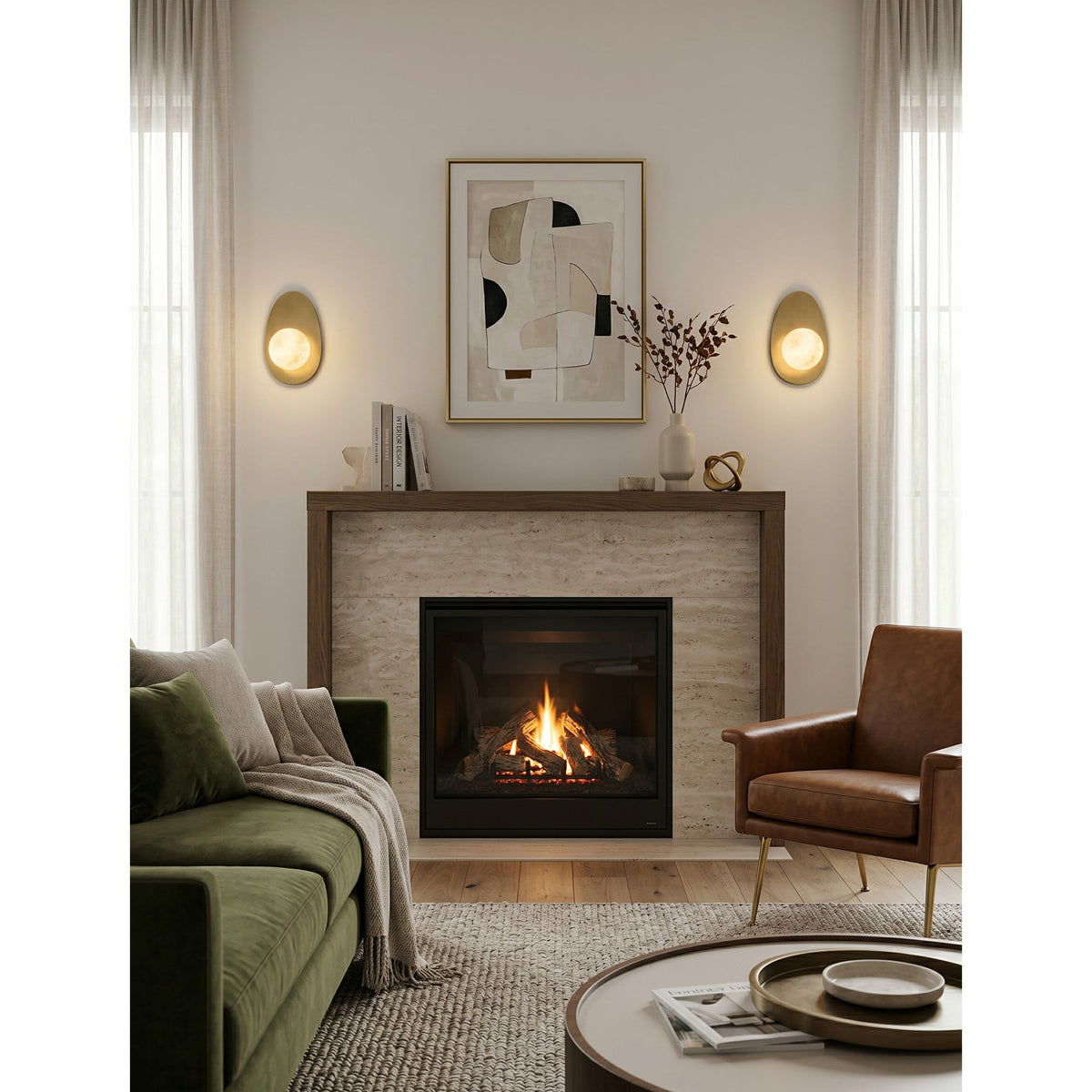 Orlisse aplique de pared alabastro